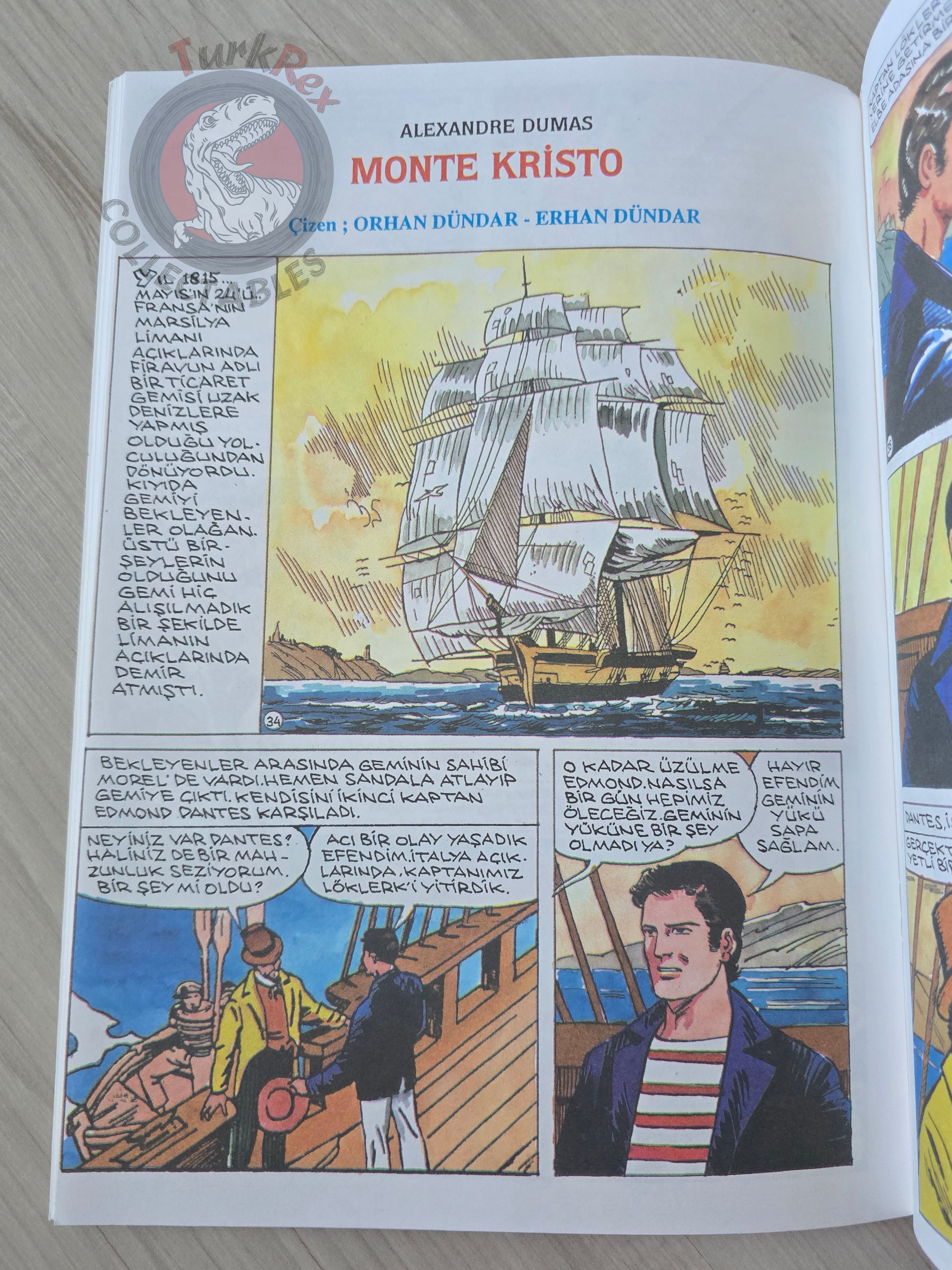 Alexandre Dumas - The Three Musketeers - The Count of Monte Cristo  Turkish Comic Turkey Classics Ilustrated