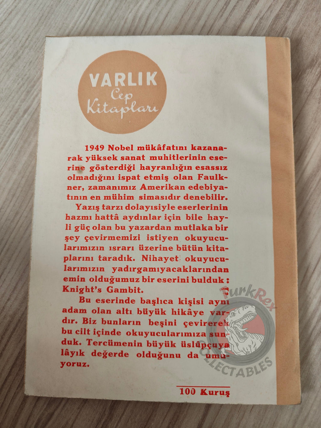 William Faulkner – Knight's Gambit 1952 1st Turkish Book Turkey