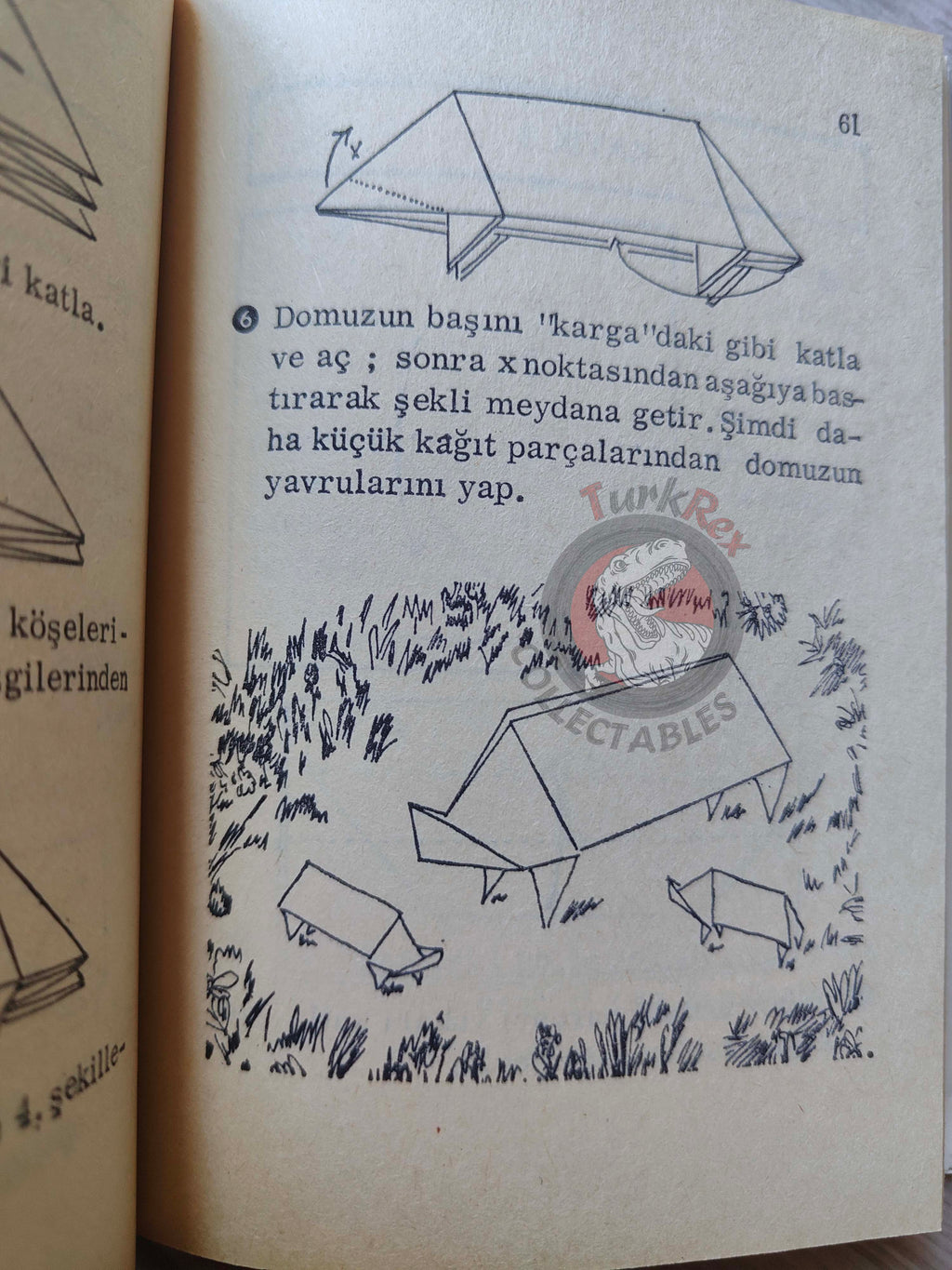 Origami: Paper Folding  1972 HC/DJ Turkish Book Turkey Illustrated