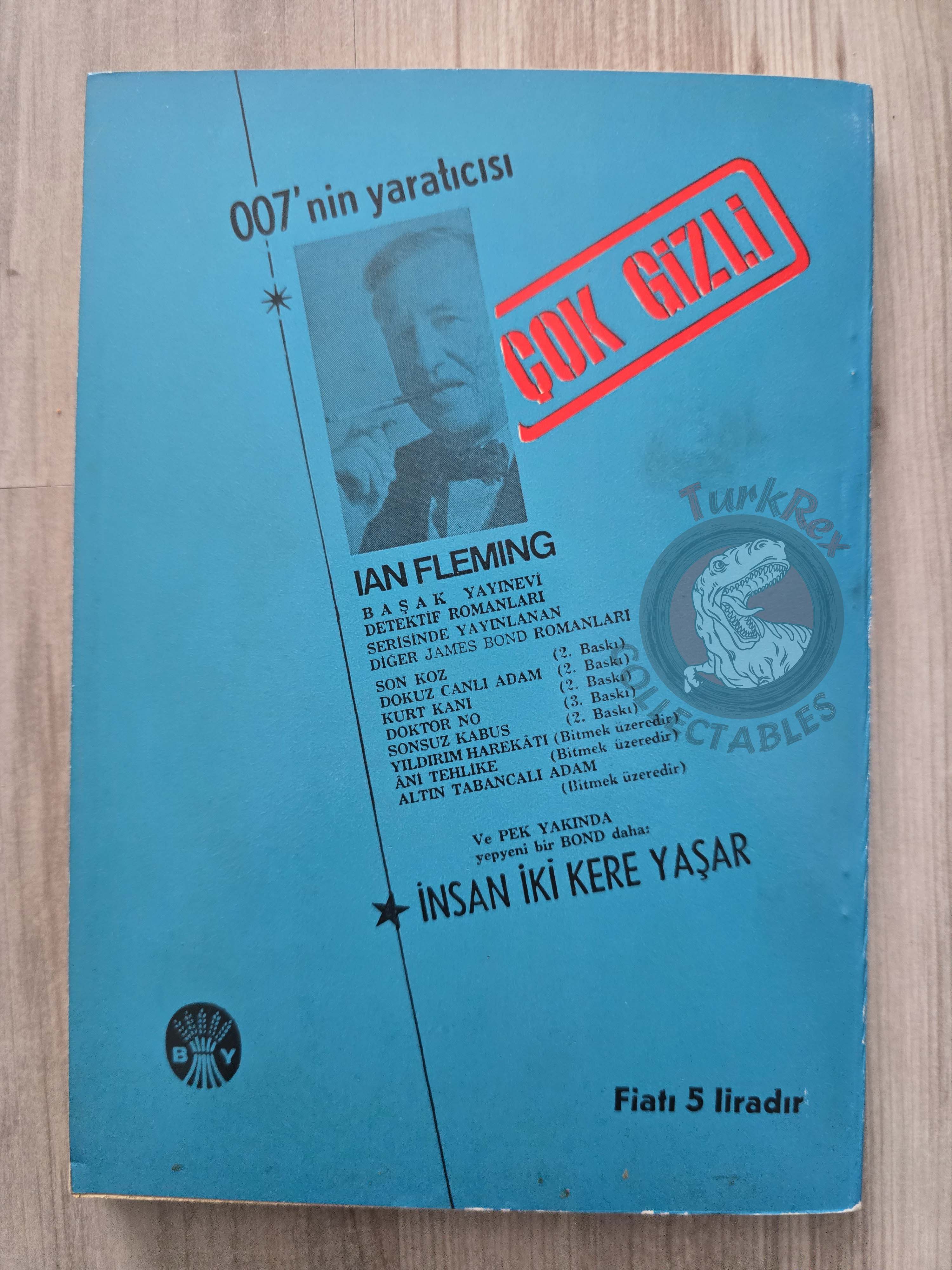 James Bond - For Your Eyes Only 1966 1st Turkish Book Turkey Ian Fleming