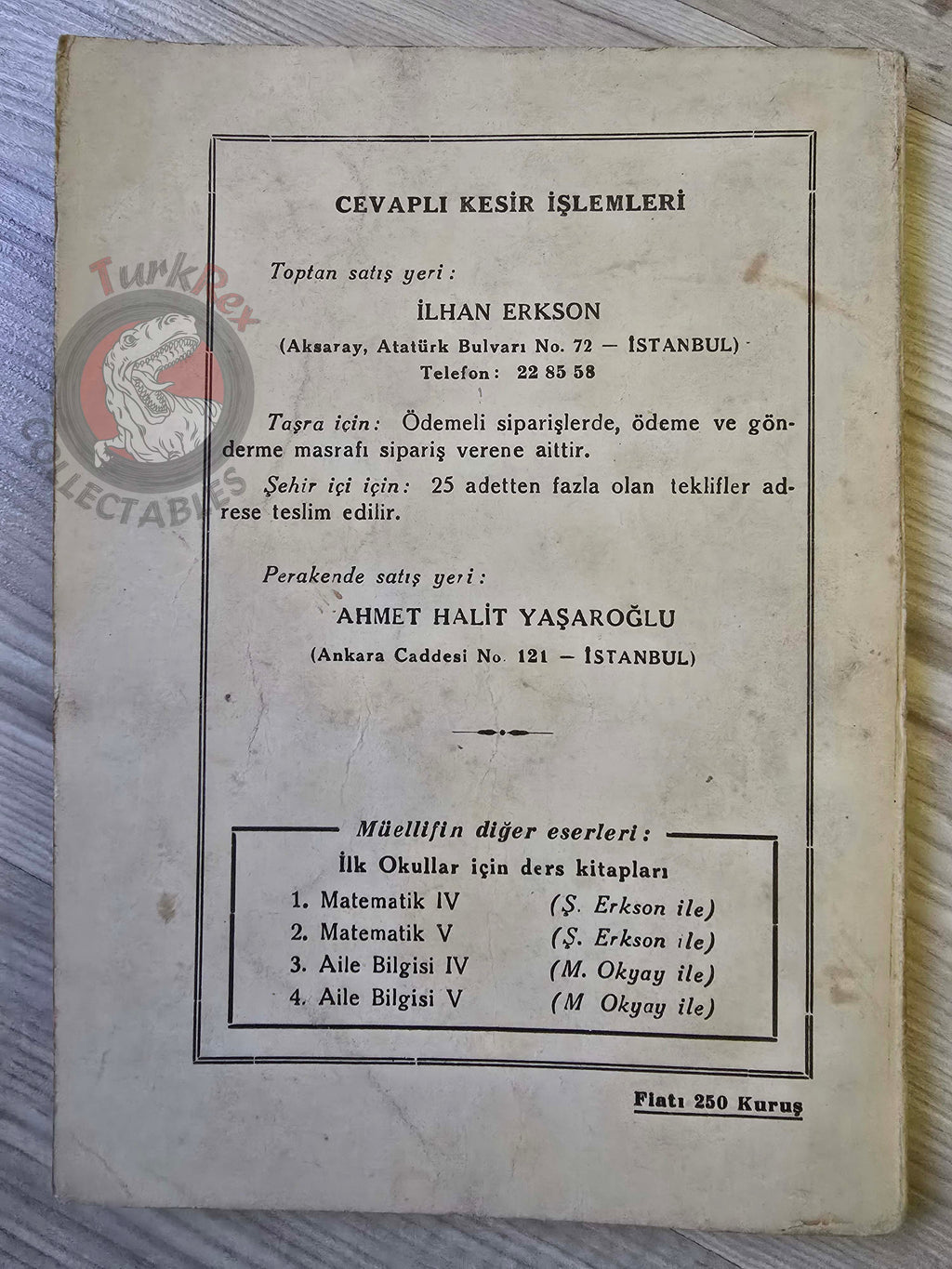 Answered Fraction Exercises 1956 Turkish Book Turkey Math Mathematics