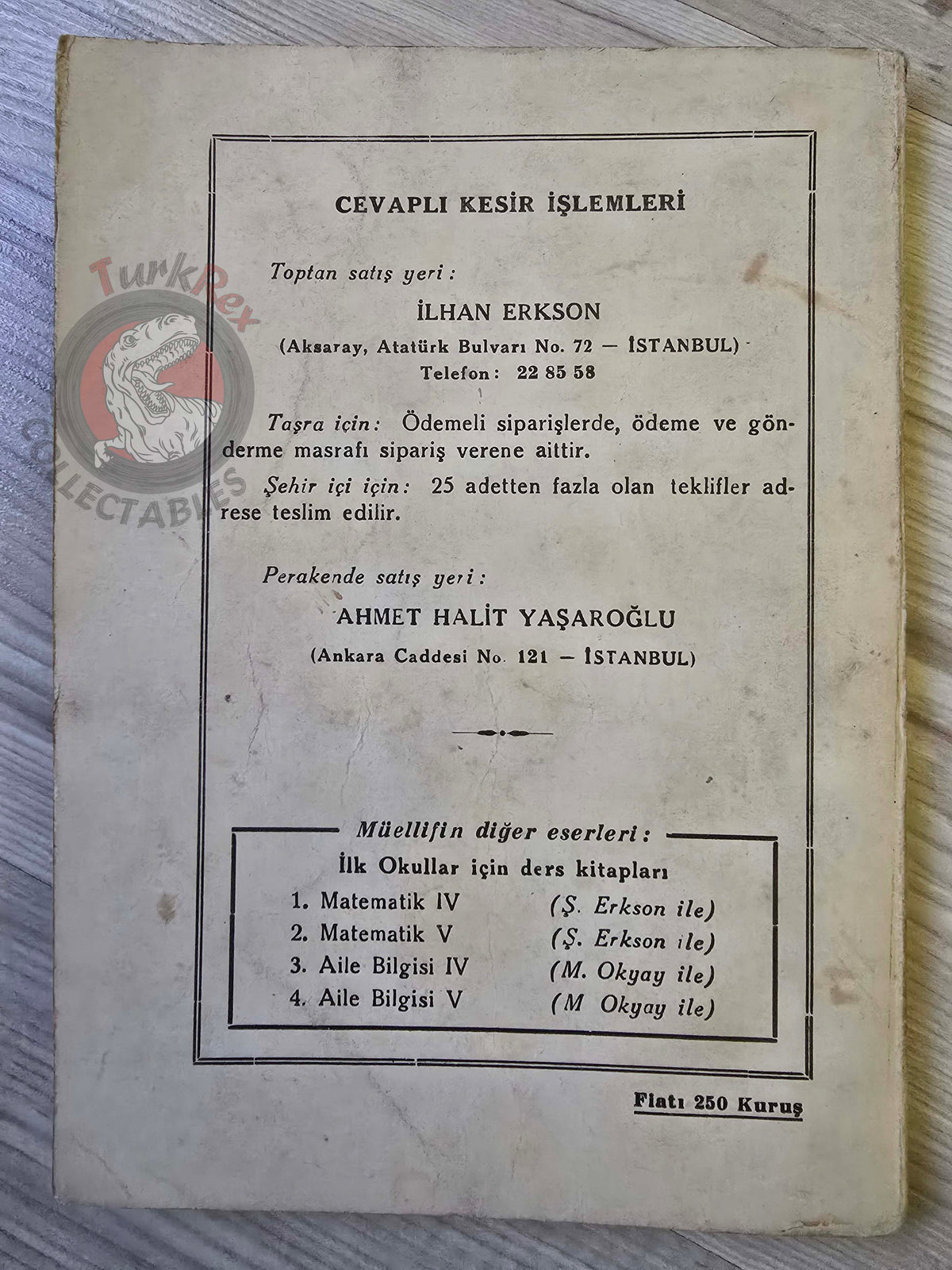 Answered Fraction Exercises 1956 Turkish Book Turkey Math Mathematics