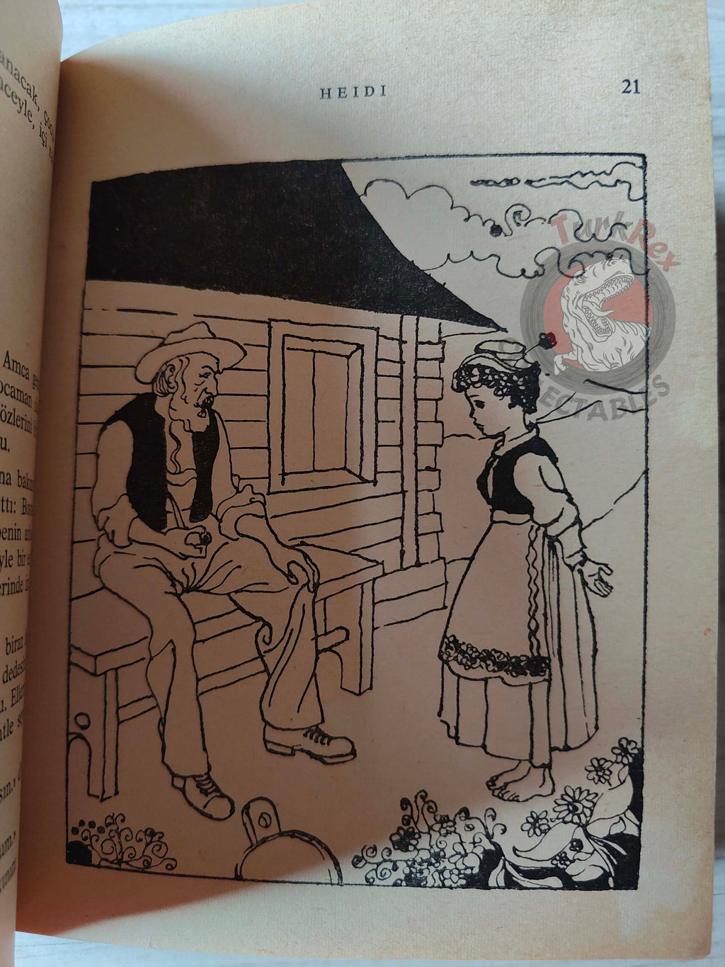 Johanna Spyri – Heidi 1974 HC/DJ Turkish Book Turkey Illustrated