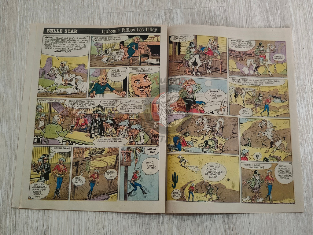 Milliyet Çizgi Roman #7 1988 Turkish Comic Turkey Belle Star Mr. Abernathy Green Force Five