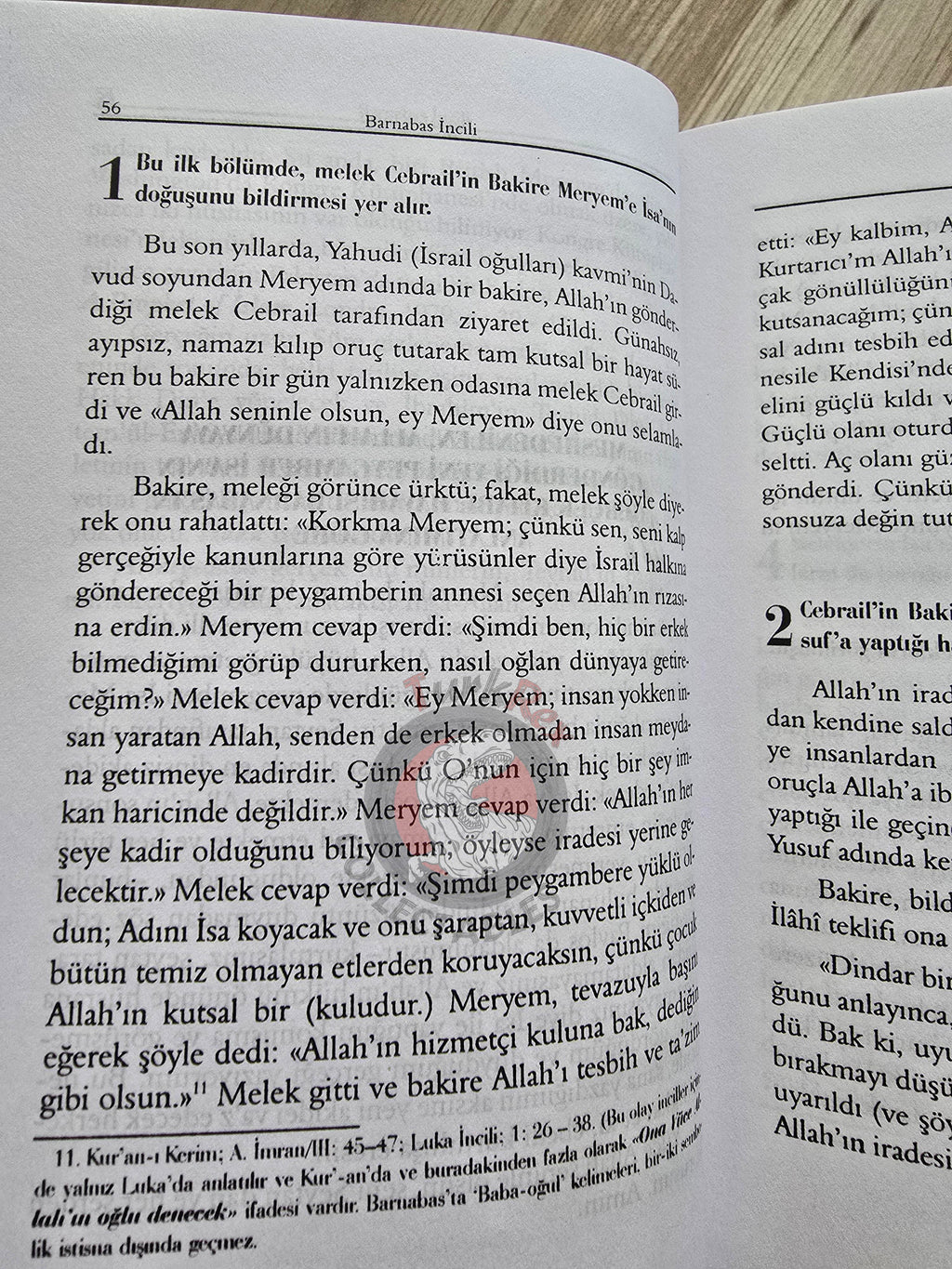 The Gospel of Barnabas 2011 Turkish Book New Testament Bible