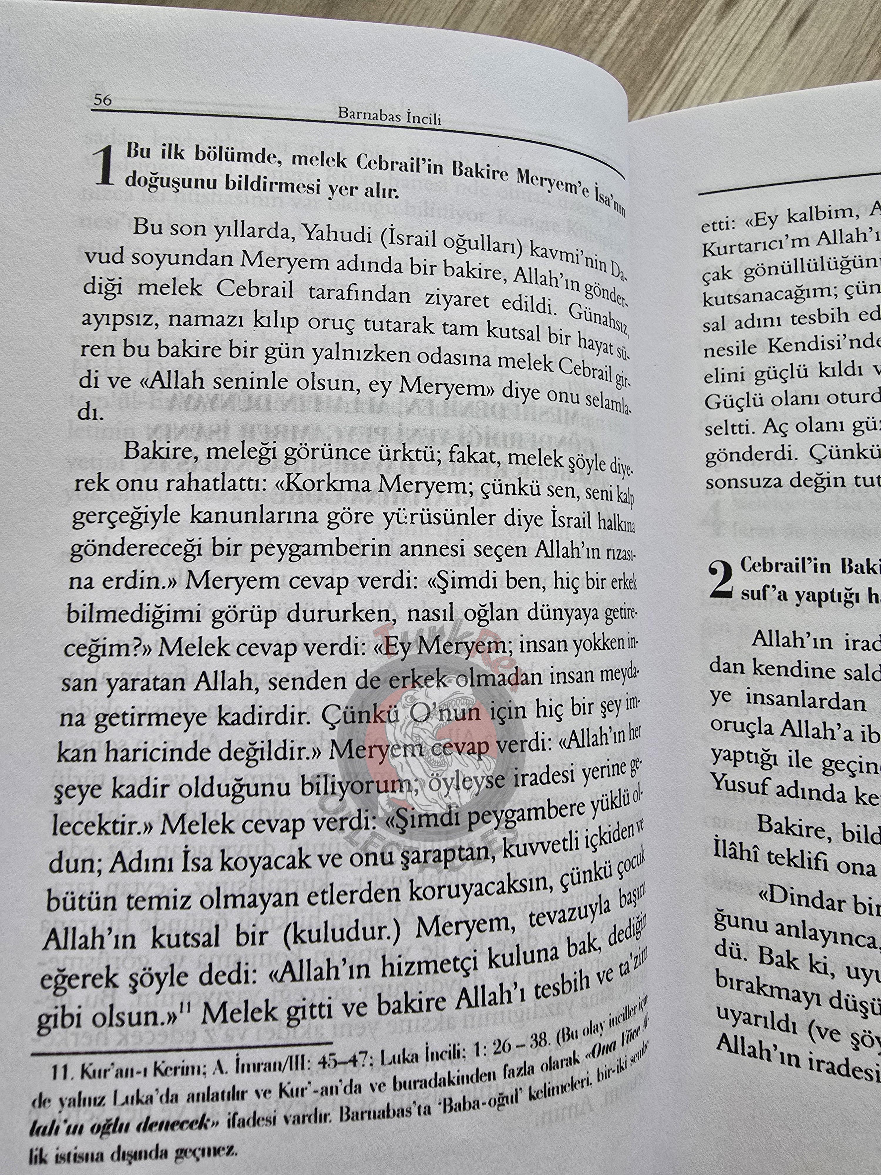 The Gospel of Barnabas 2011 Turkish Book New Testament Bible