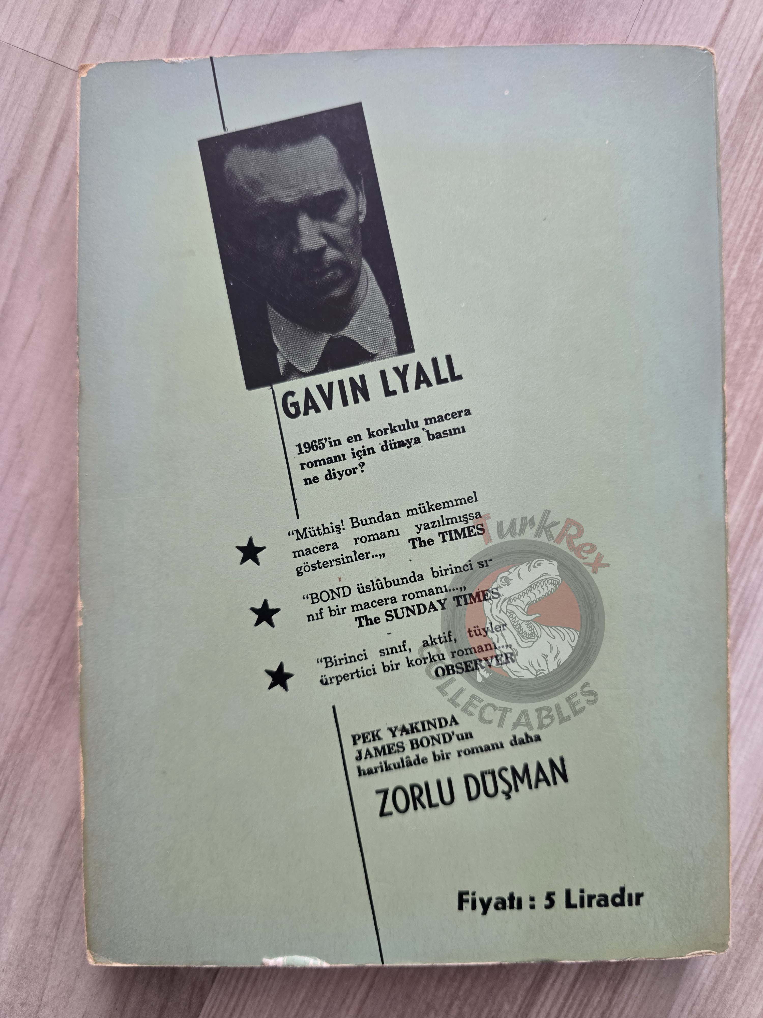 Gavin Lyall – Midnight Plus One 1965 1st Turkish Book Turkey
