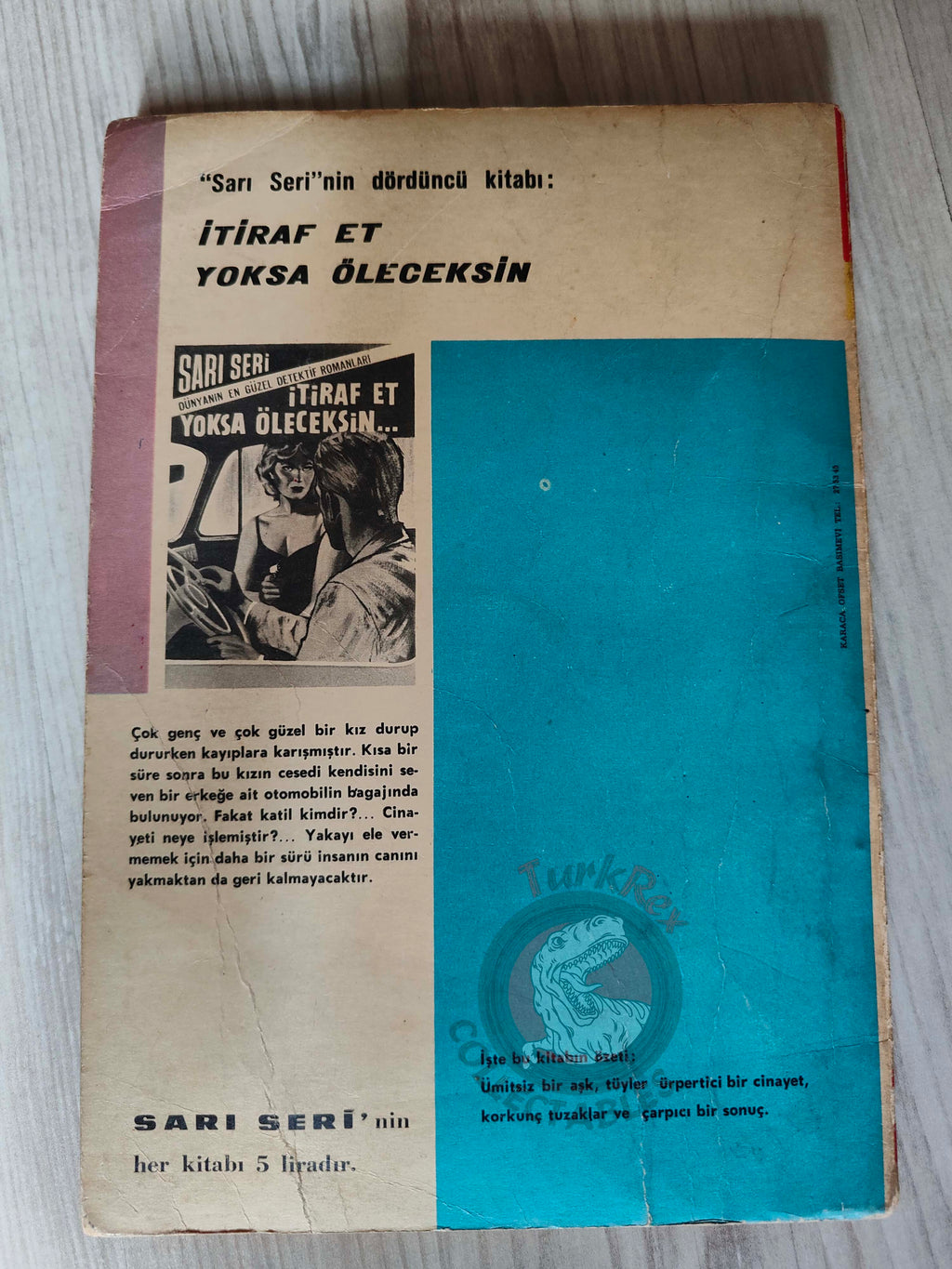 Lionel White – The Big Caper 1966 1st Turkish Book Turkey