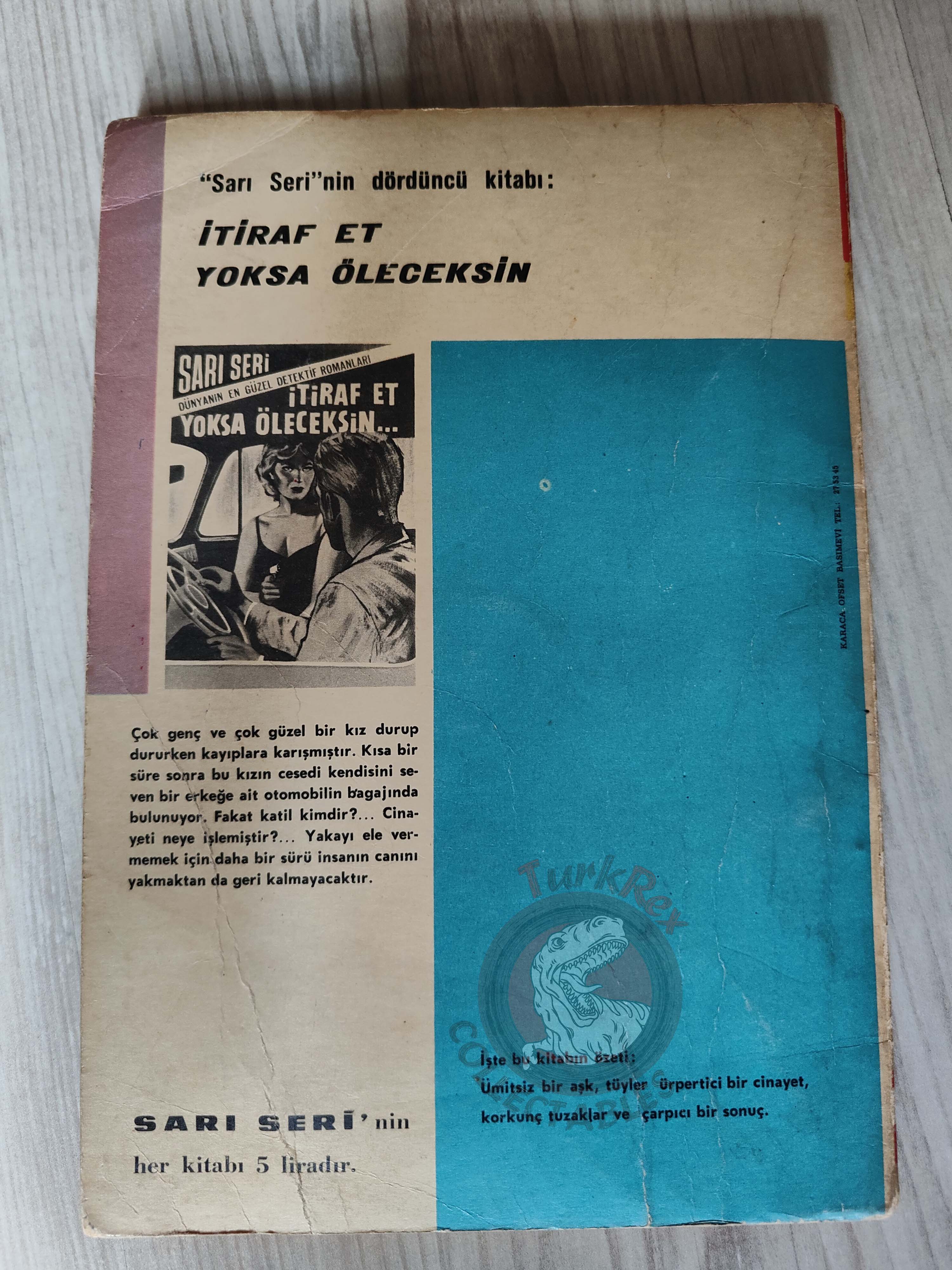 Lionel White – The Big Caper 1966 1st Turkish Book Turkey