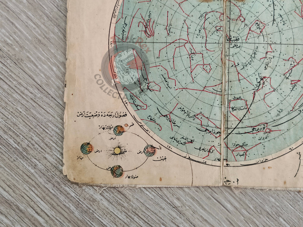 Northern Hemisphere Celestial Map 1906 Ottoman Map Sky Stars Astronomy