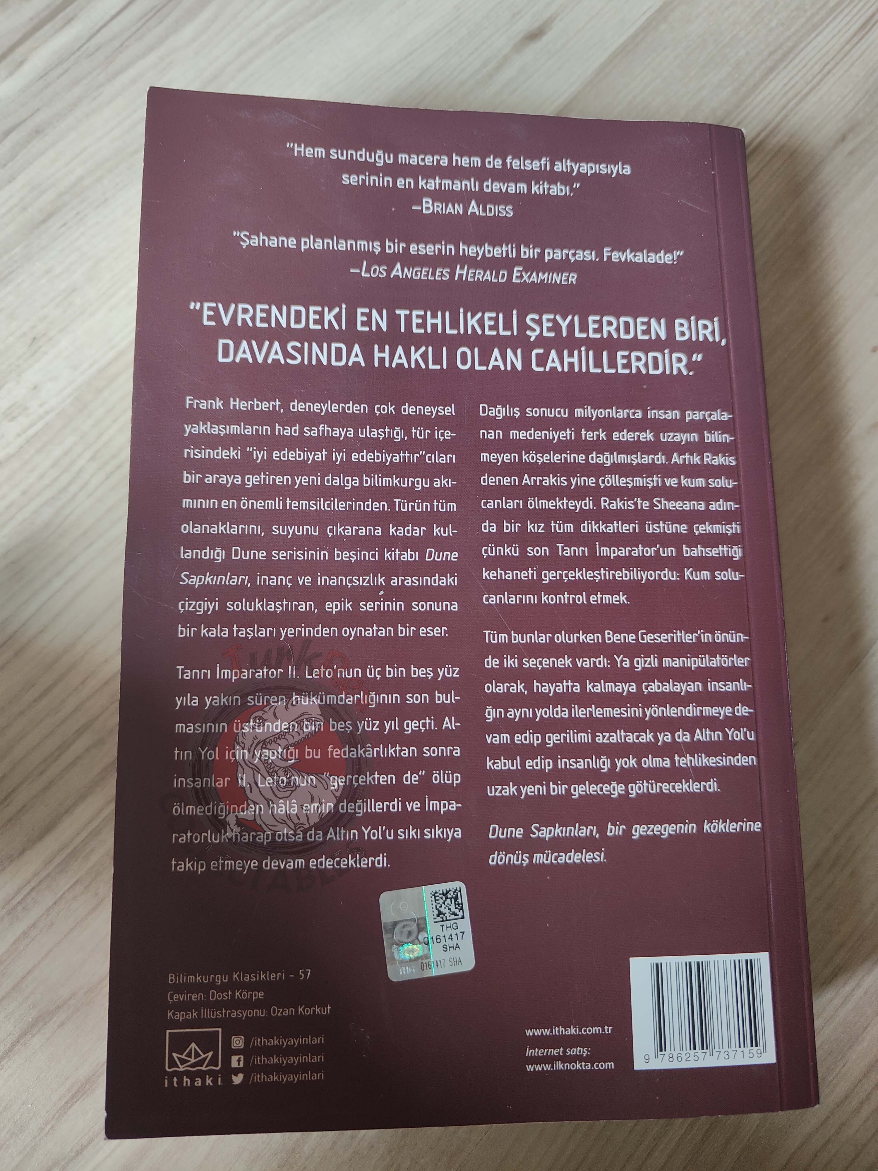 Frank Herbert – Heretics of Dune Turkish Book Turkey Dune Series