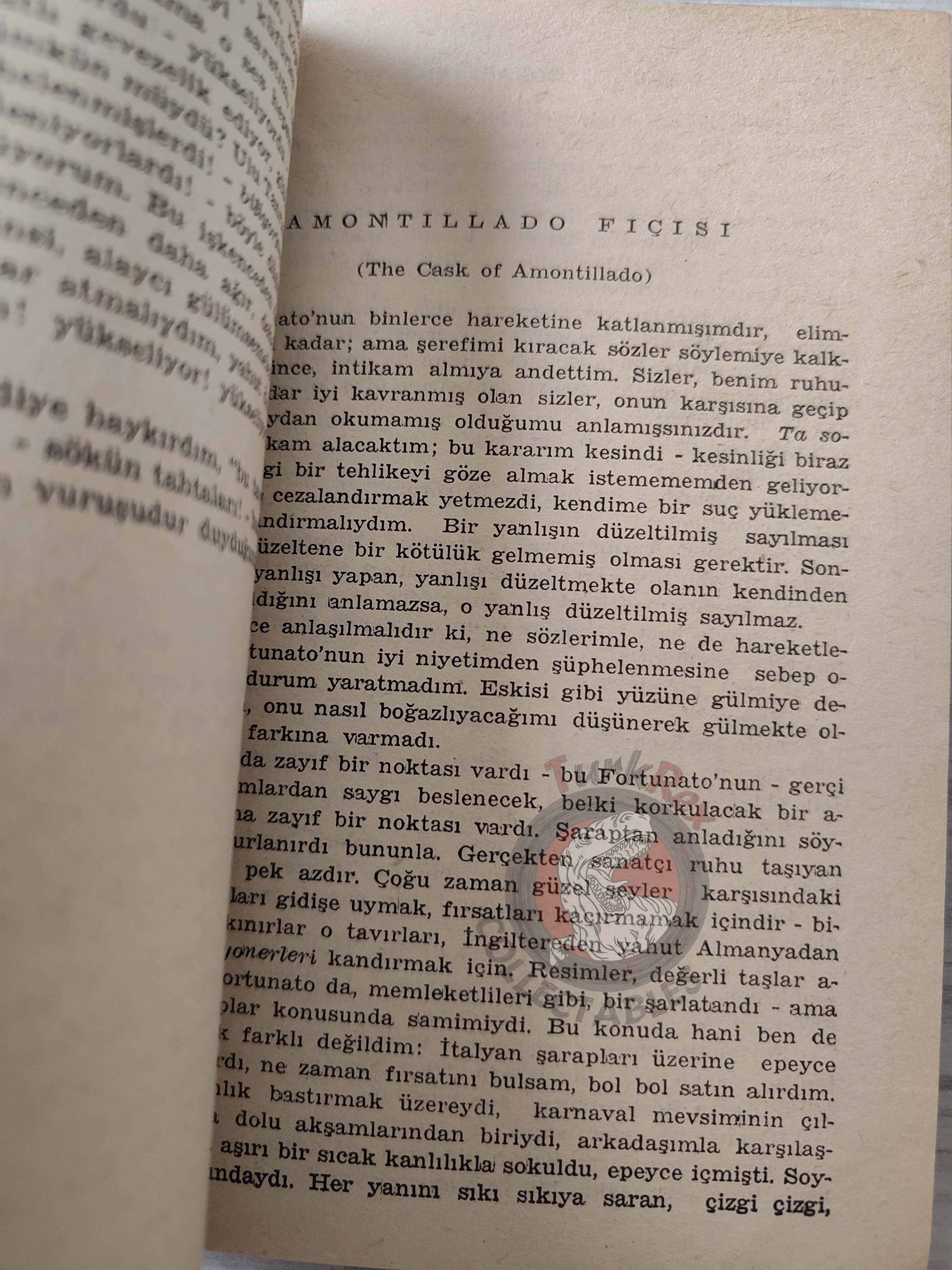 Edgar Allan Poe – The Murders in the Rue Morgue 1962 Turkish Book Turkey