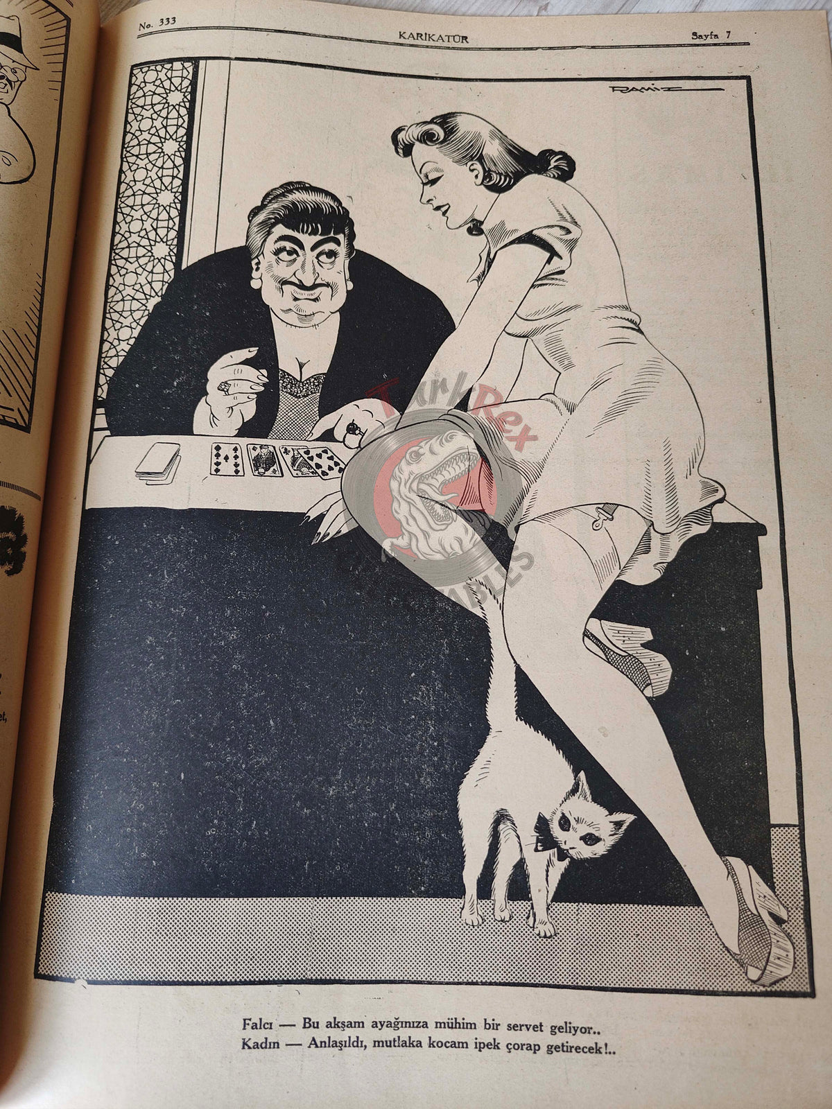 Karikatür 1942 Humor Magazine Turkish Turkey Britain Soviet Union United States WW2 era pin-up France