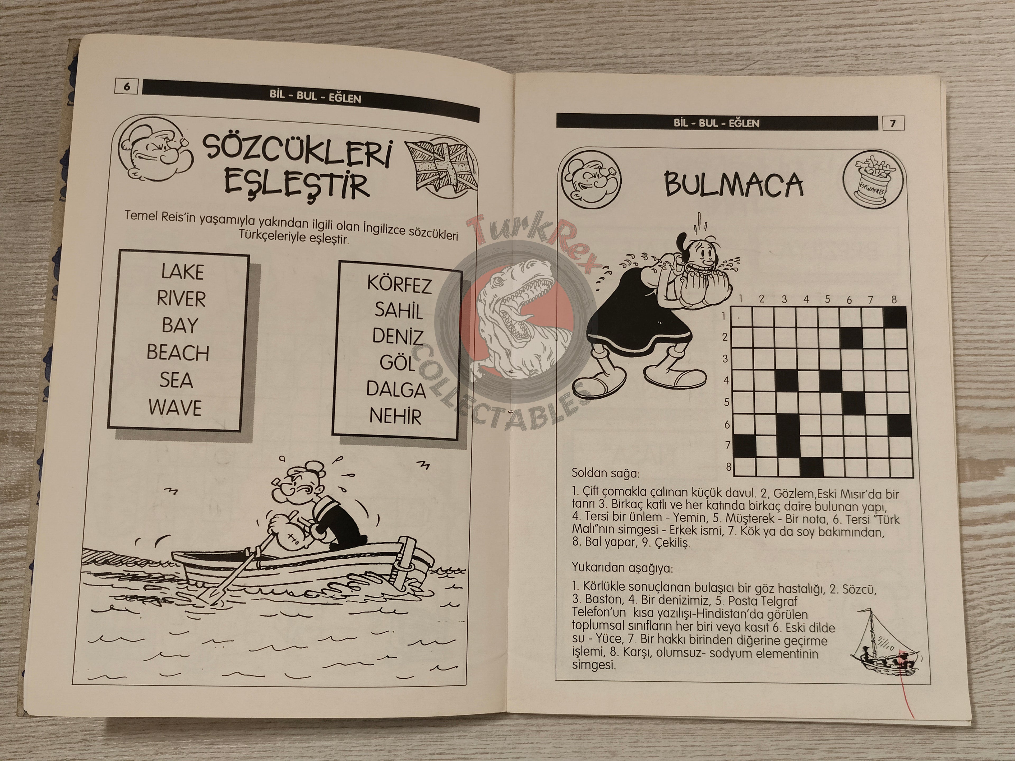 Popeye the Sailor Man Puzzles Games Vol #1 1999 Turkish Comic Turkey Agepresse