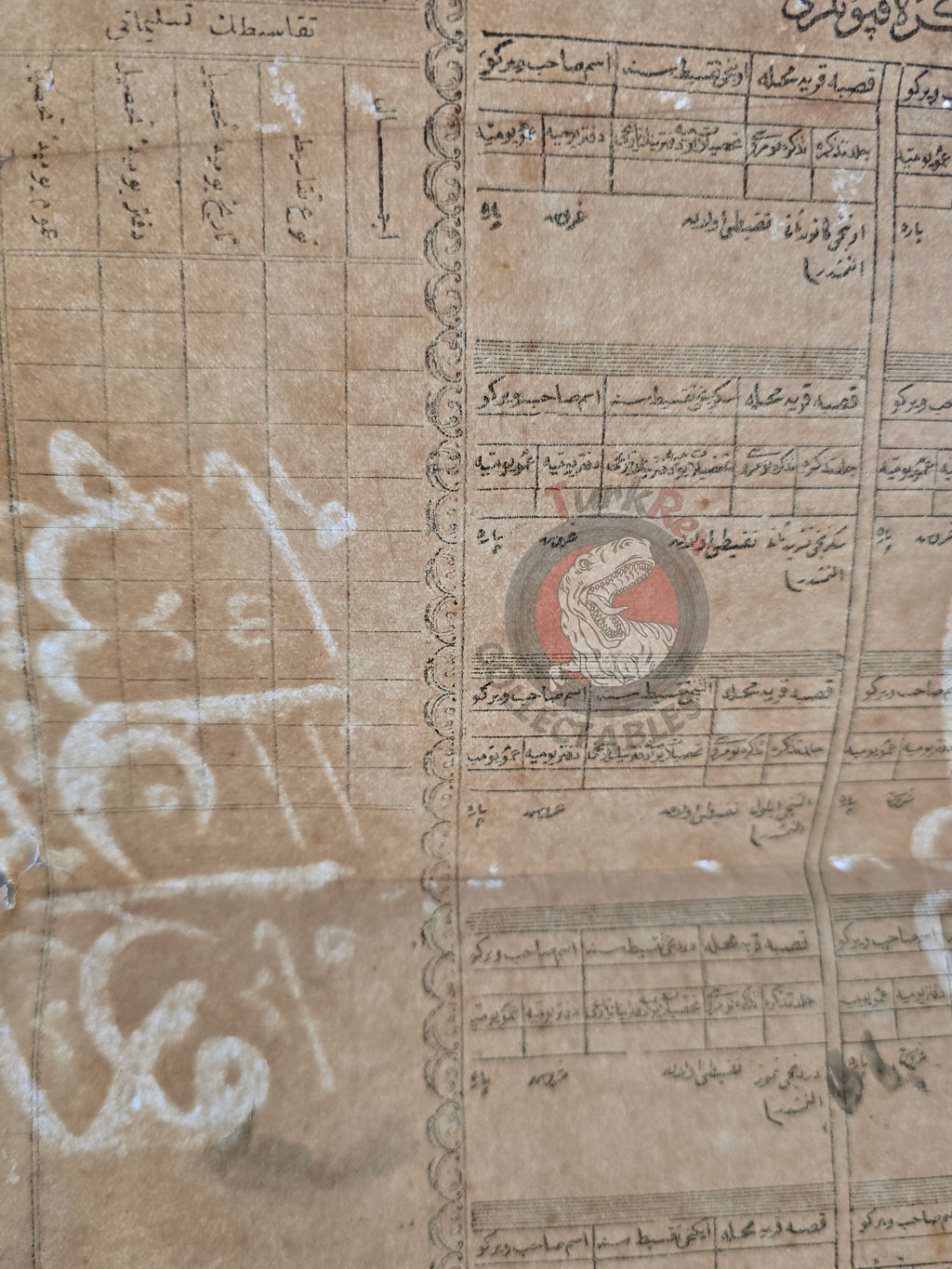 Ottoman Property Tax Certificate 1880s İstanbul-Non Muslim Citizen Watermarked