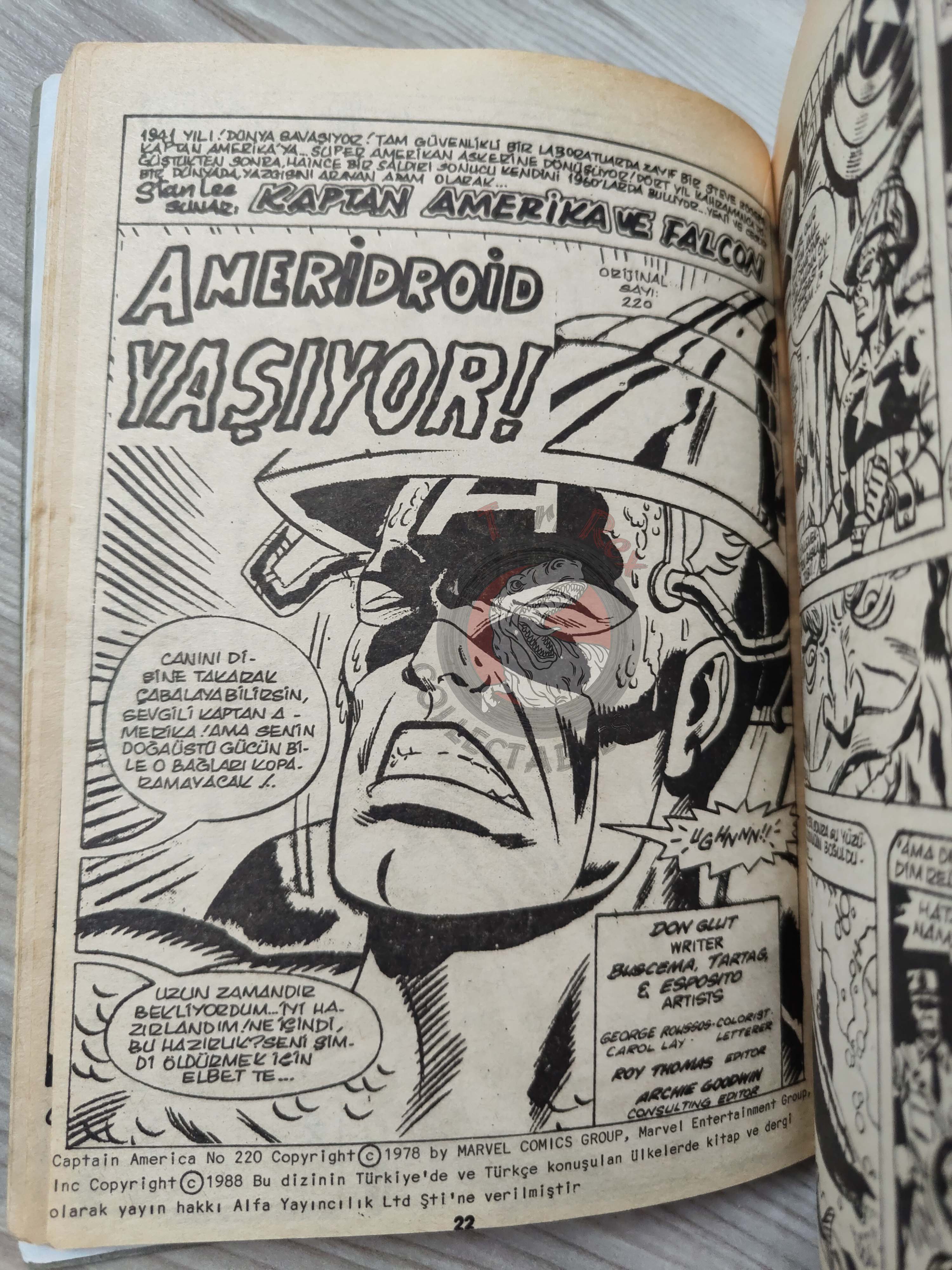 Captain America – Volume 9 1989 Turkish Comic Turkey Falcon