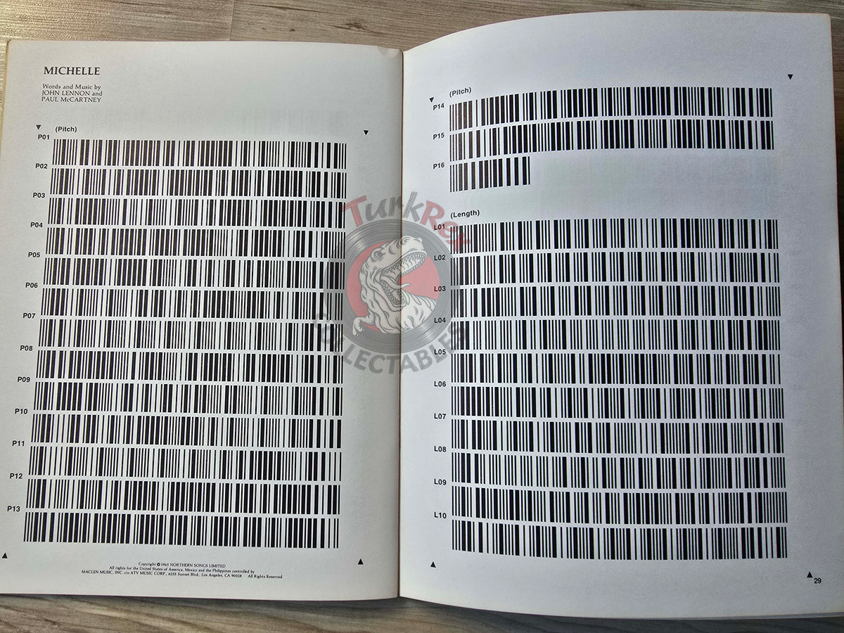 The Beatles – Casiotone Bar Coded Music Publication Musical Notes Sheet 1982