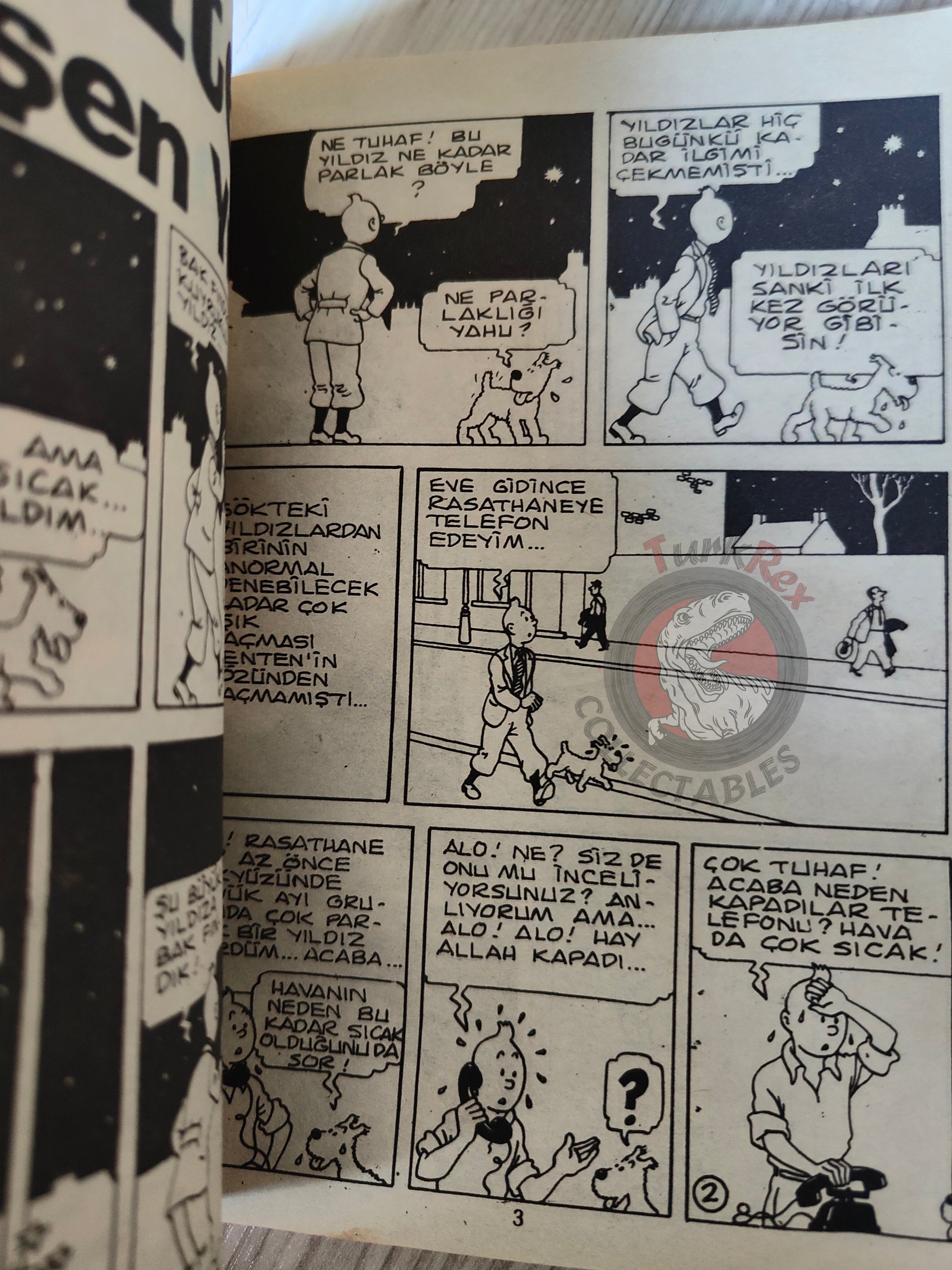 Tintin – The Shooting Star mid 1980s Turkish Edition Comic Turkey 1