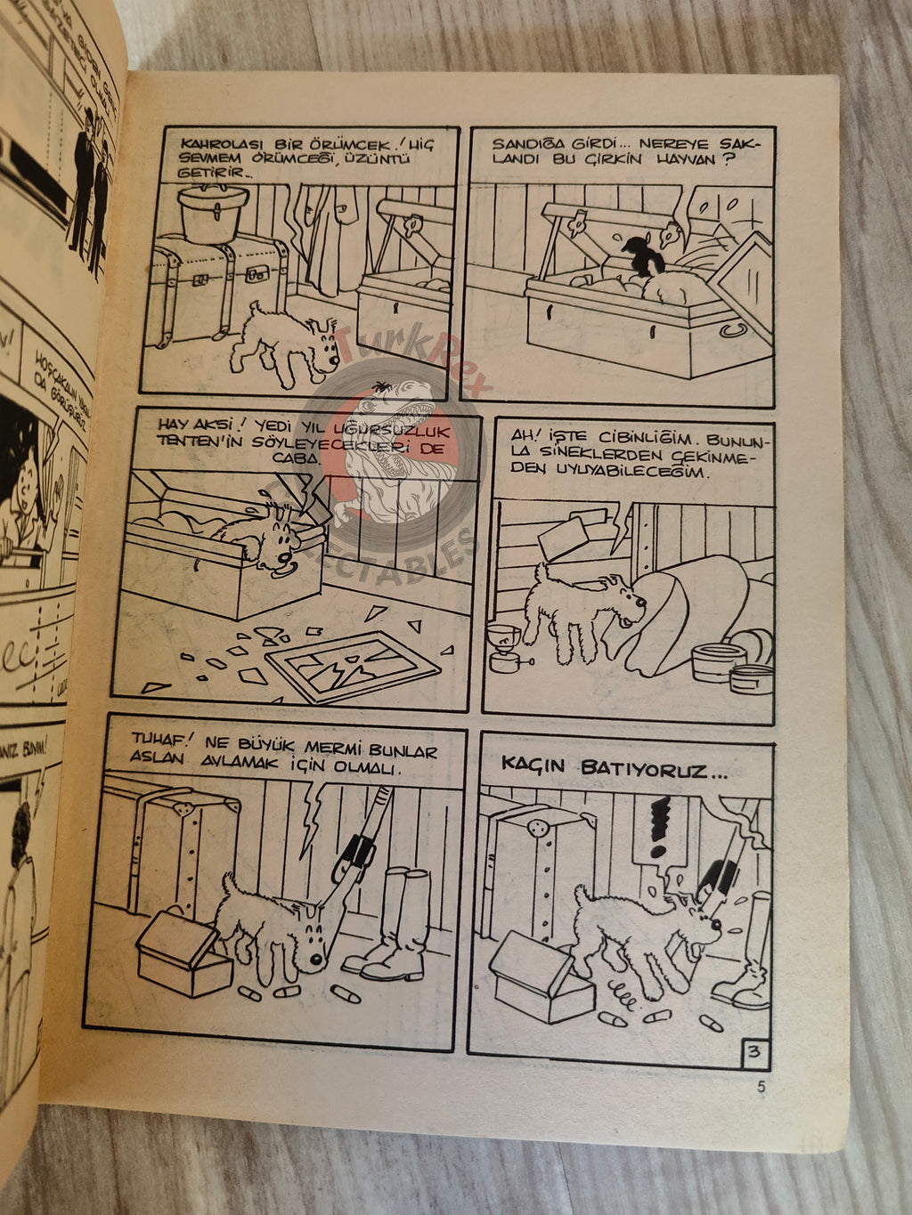 Tintin – Tintin in the Congo 1980s Turkish Edition Comic Turkey