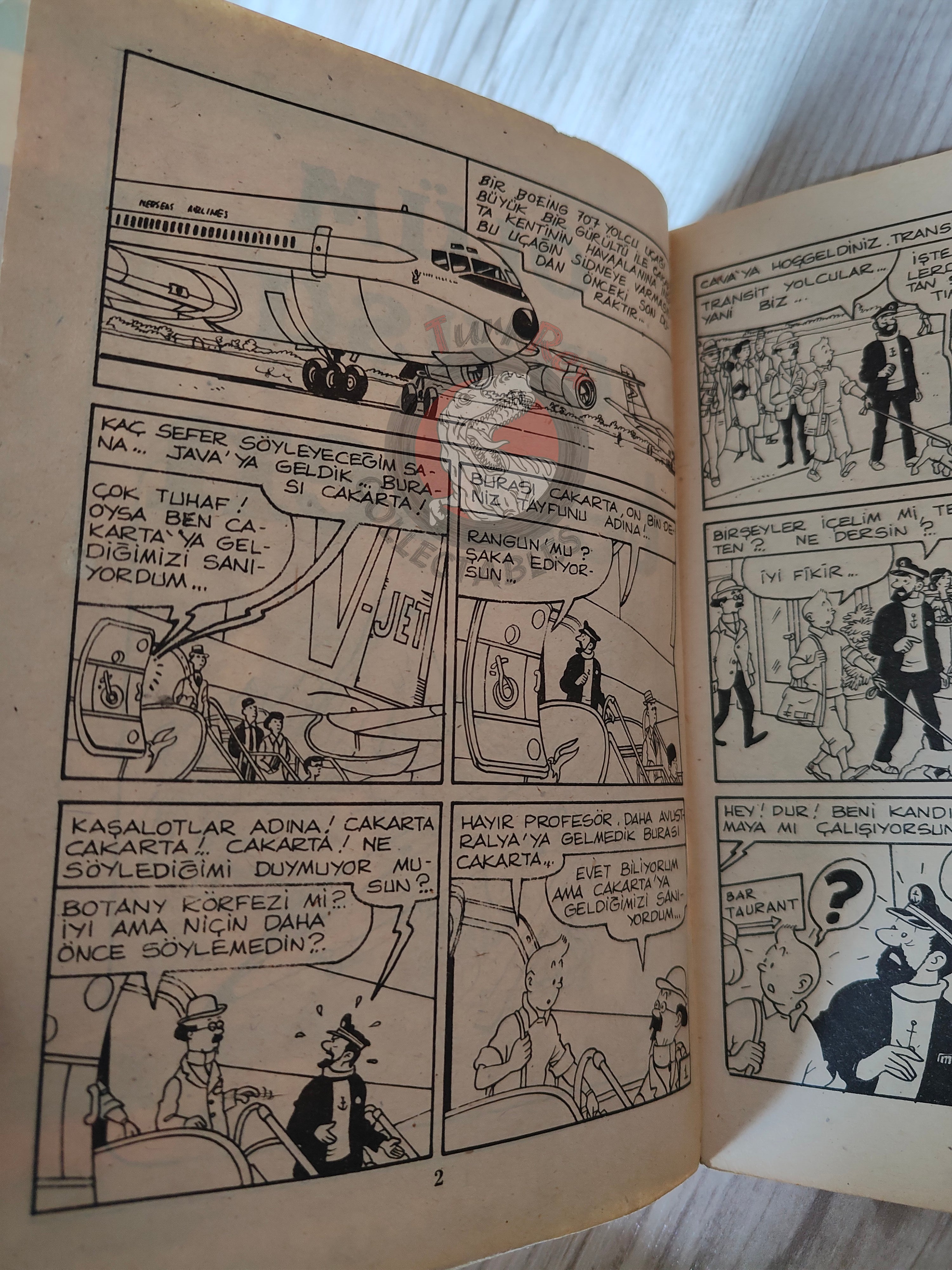 Tintin – Flight 714 to Sydney  early 1980s Turkish Edition Comic Turkey
