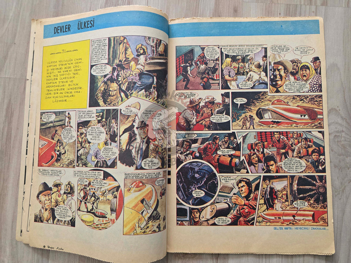 Doğan Kardeş 1971 Magazine #33 Turkish Comic Turkey Sinbad the Sailor Alice In Wonderland