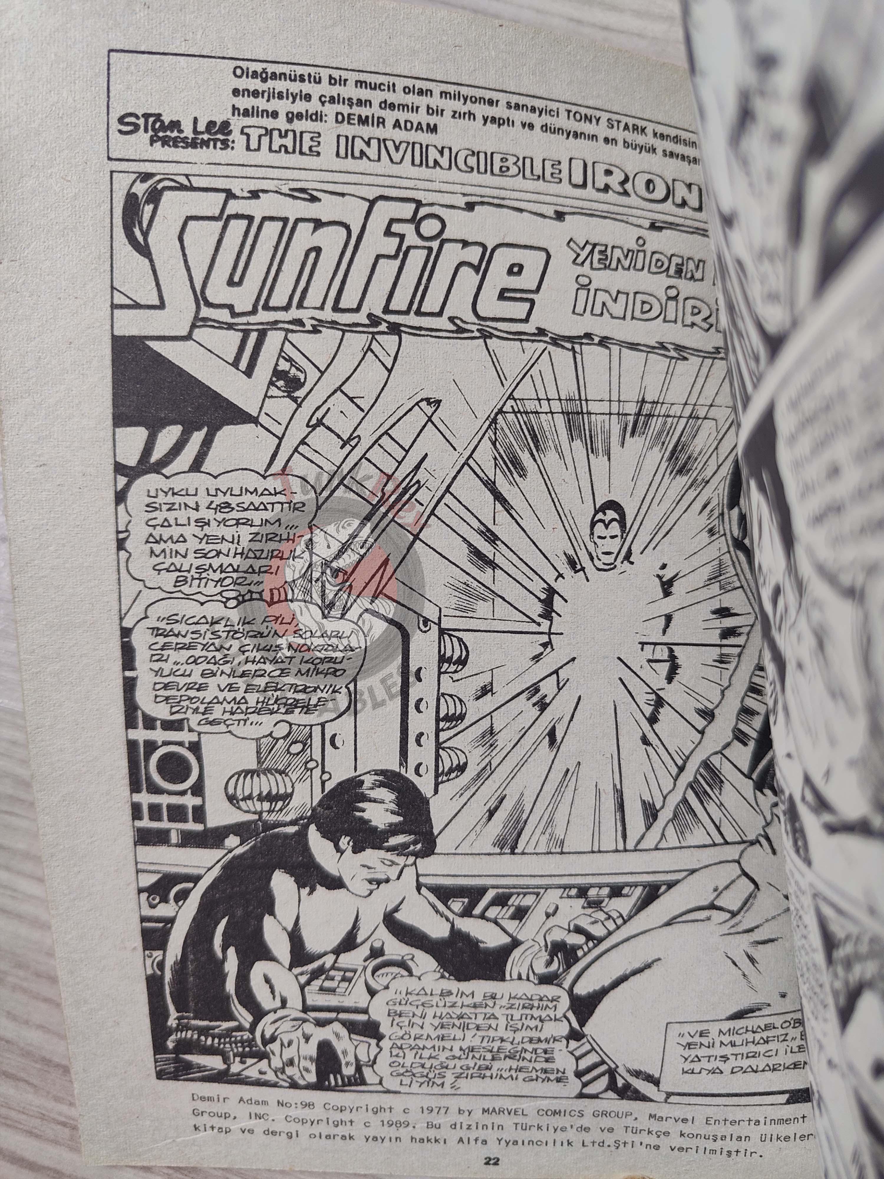Iron Man #8 Demir Adam 1989 Turkish Comic Turkey #97 #98 #99 #100
