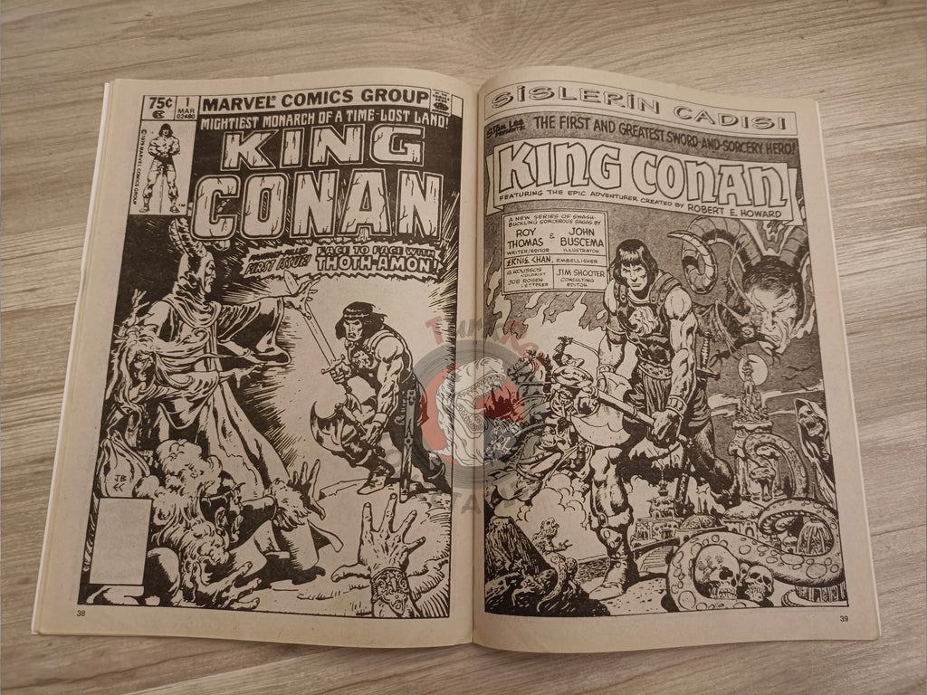 Kral Conan #16 The Savage Sword of #169 Turkish Comic Turkey King Conan #1