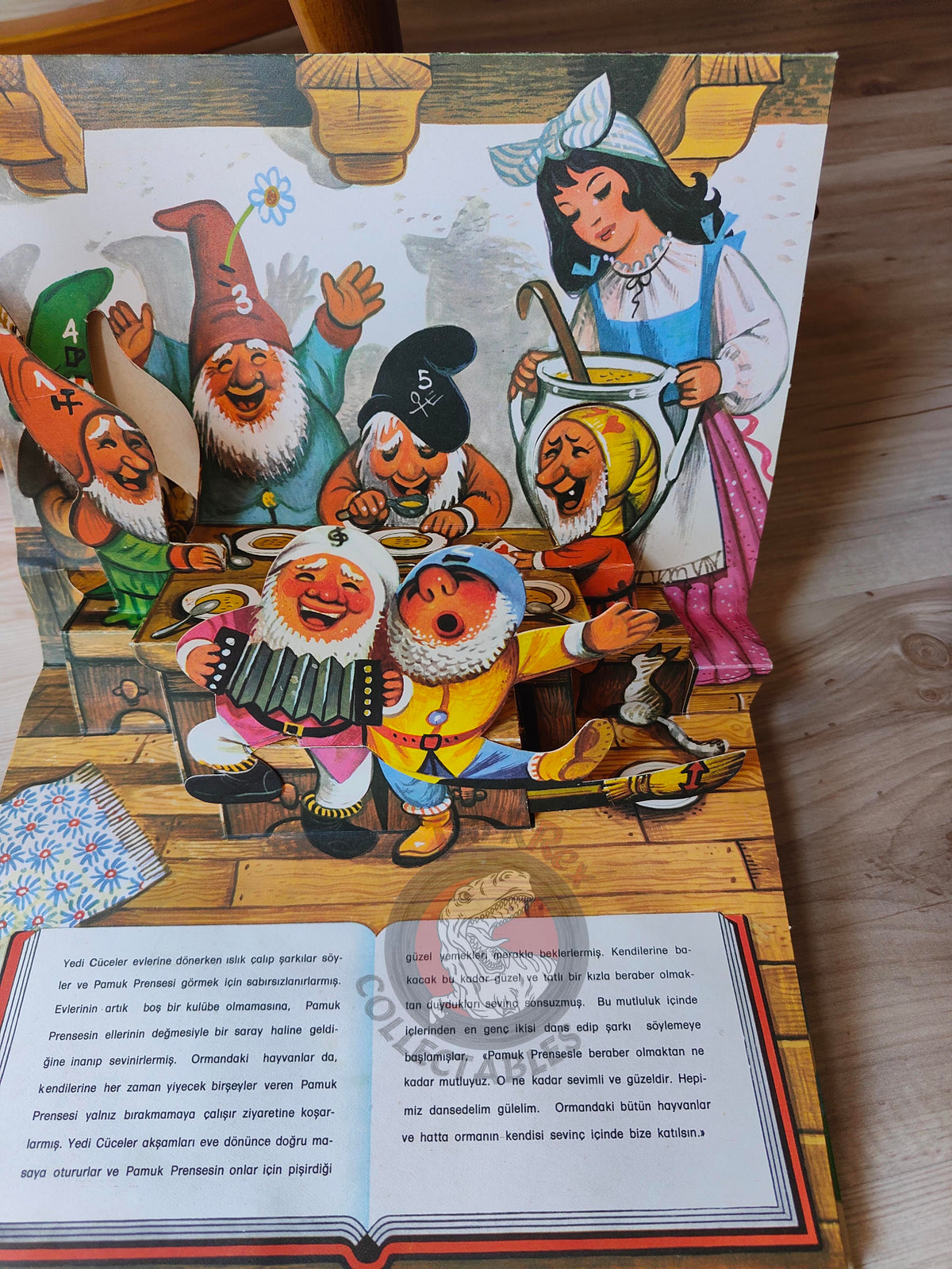 Grimm Brothers – Snow White and the Seven Dwarfs 1980s Turkish Book Turkey Illustrated Pop-Up