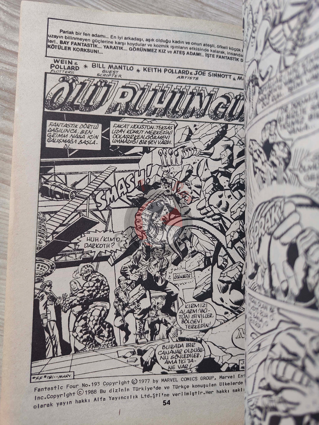 Fantastic Four #1 1988 Turkish Comic Turkey #190 #191 #192 #193