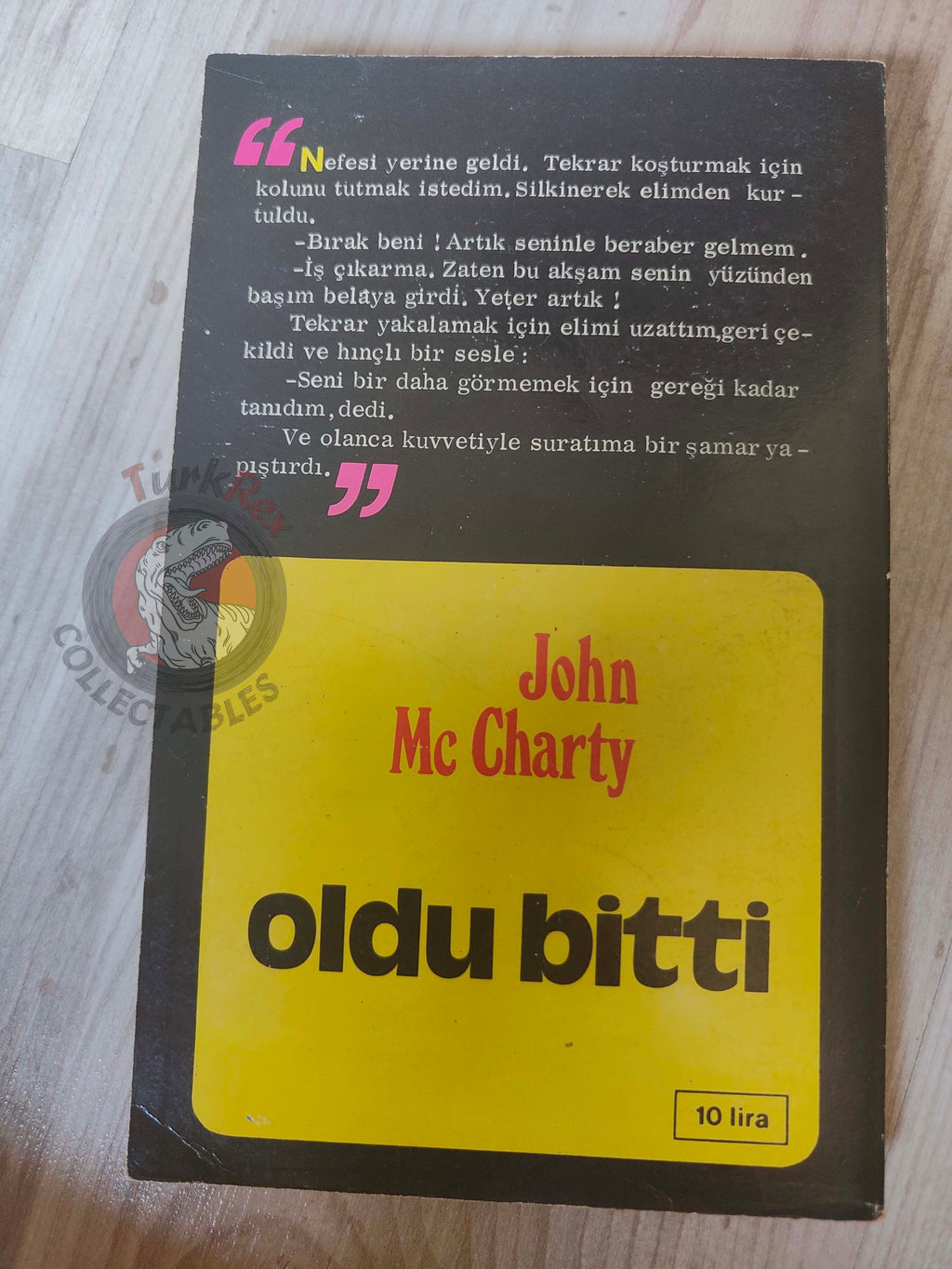 John McCharty – Kiss the Blood Off My Hands 1972 1st Turkish Book Turkey