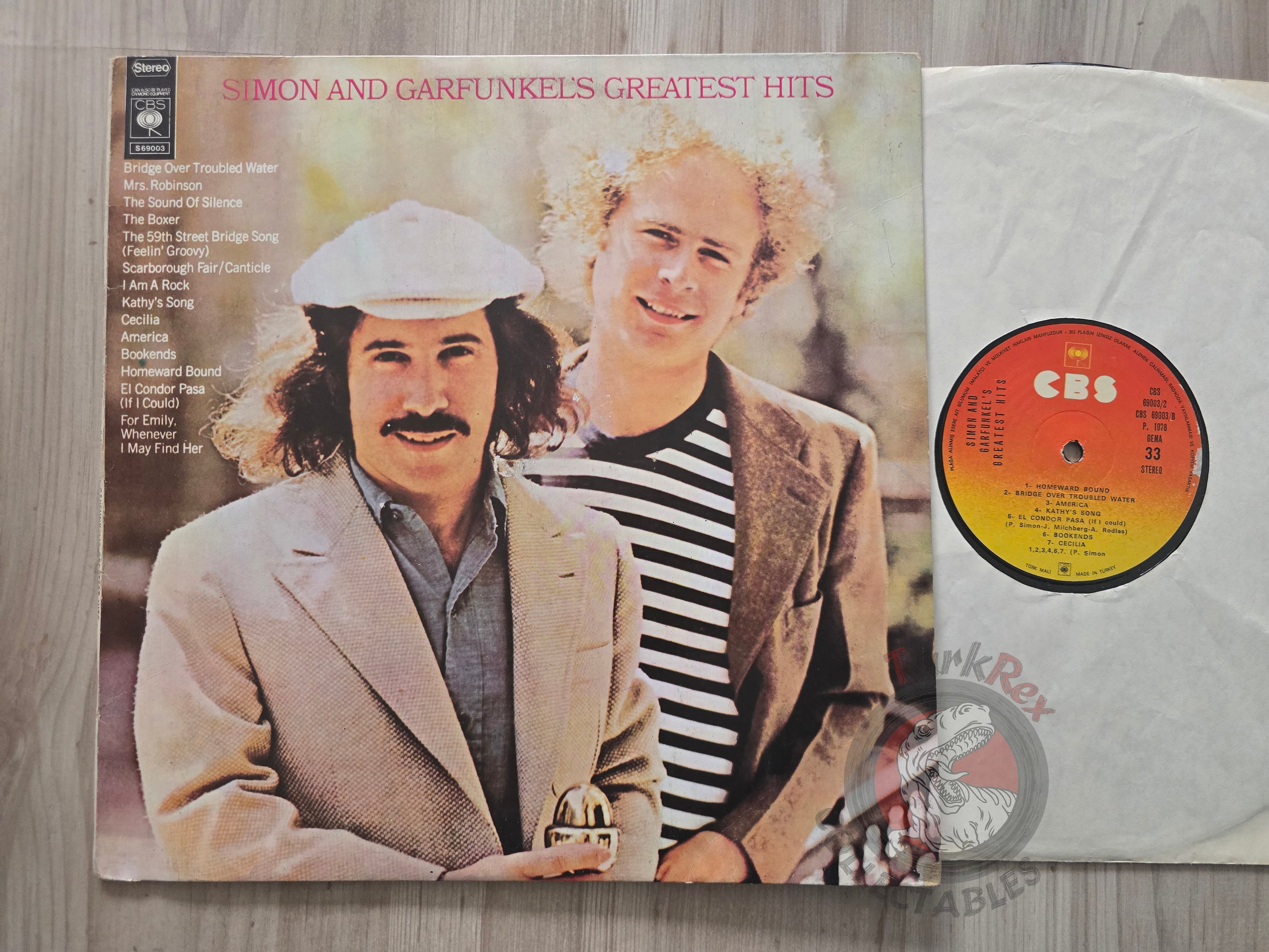 Simon & Garfunkel – Simon And Garfunkel's Greatest Hits  Turkish Pressing Vinyl Turkey Edition