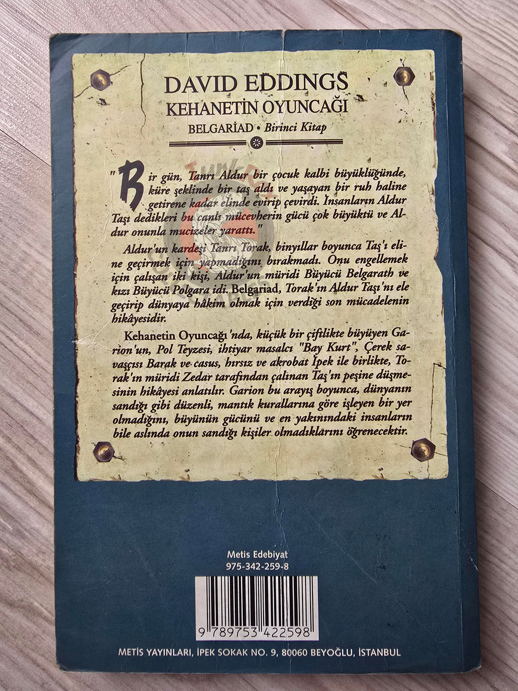 David Eddings – The Belgariad 1: Pawn of Prophecy 1999 1st Turkish Book Turkey