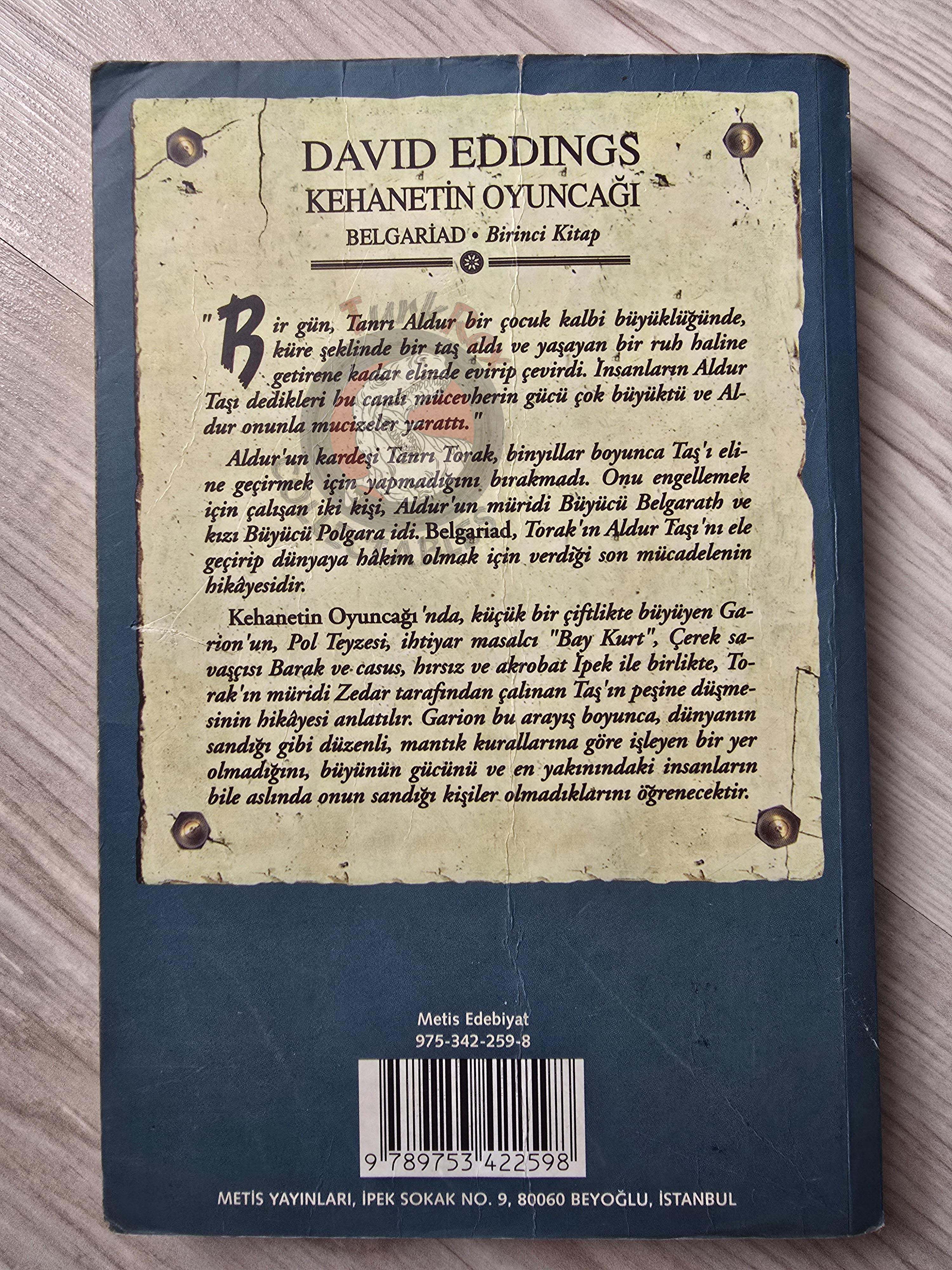 David Eddings – The Belgariad 1: Pawn of Prophecy 1999 1st Turkish Book Turkey