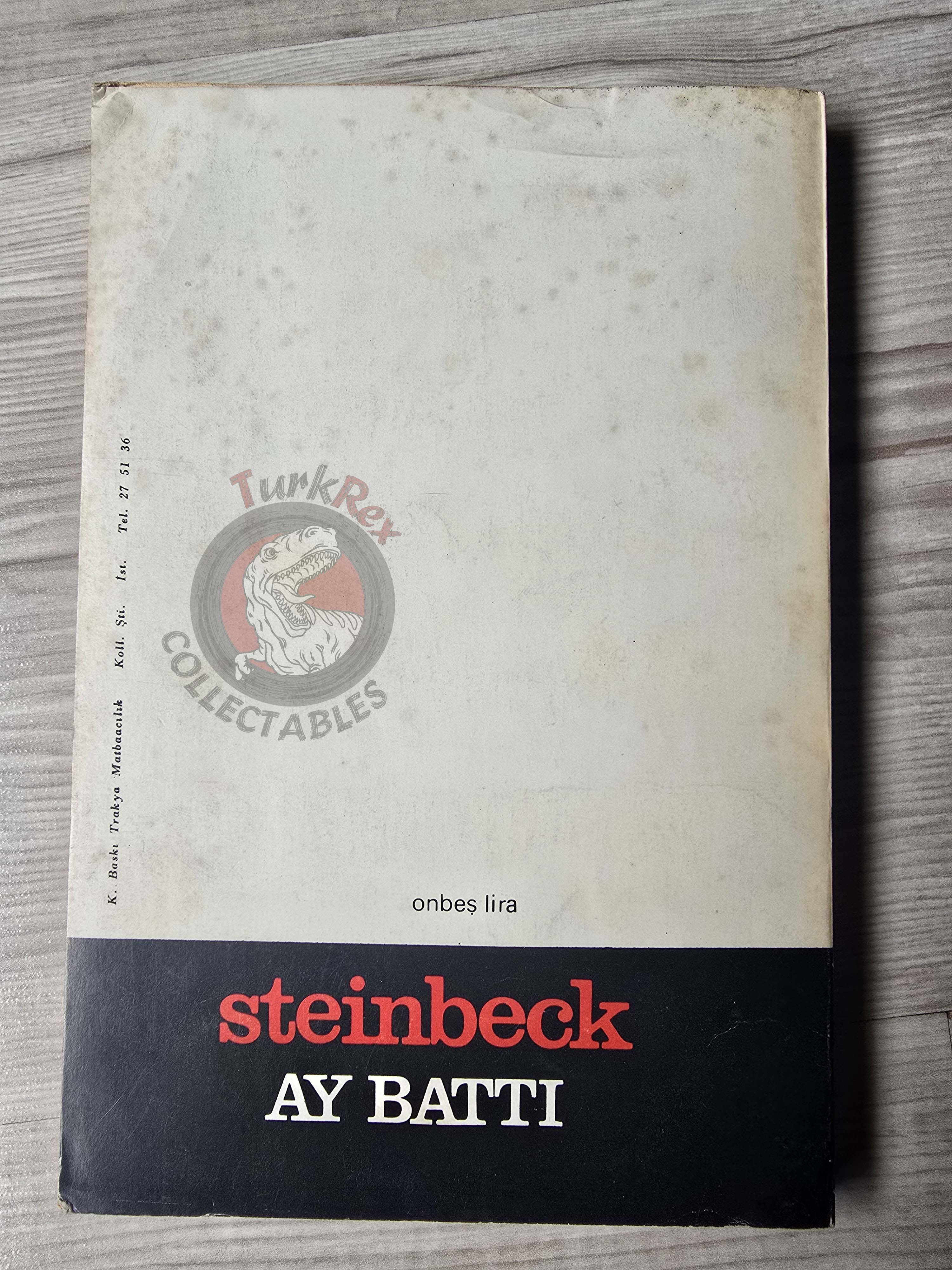 John Steinbeck – The Moon is Down 1977 Turkish Book Turkey