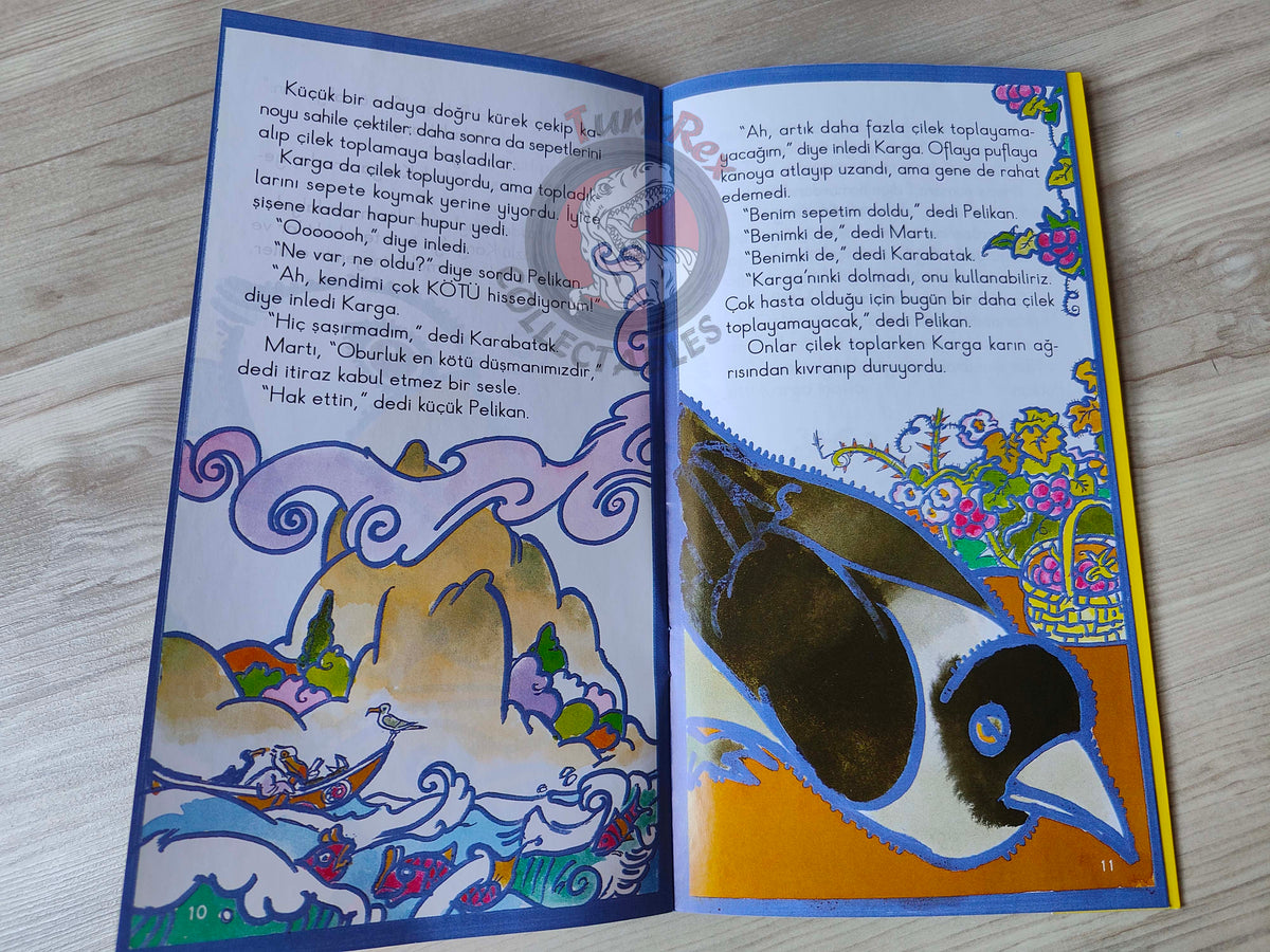 Native American Legends: Crow Goes to Pick Strawberries  Turkish Book Turkey Illustrated