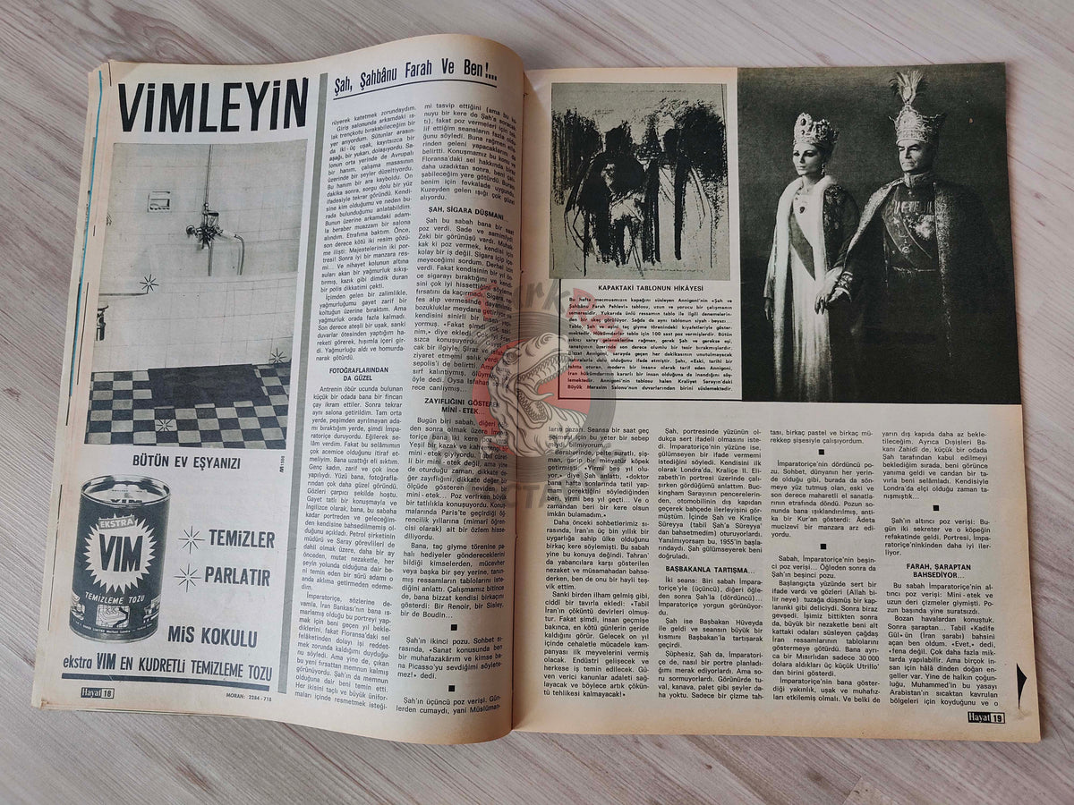 Hayat 1967 The Shah of Iran Turkish Mag Turkey Mohammad Reza Pahlavi Jacqueline Kennedy Onassis Vietnam