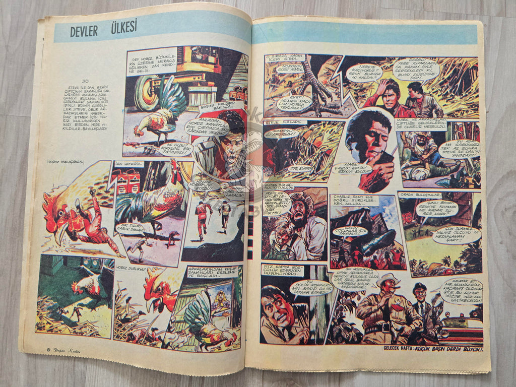 Doğan Kardeş 1971 Magazine #32 Turkish Comic Turkey Sinbad the Sailor Alice In Wonderland