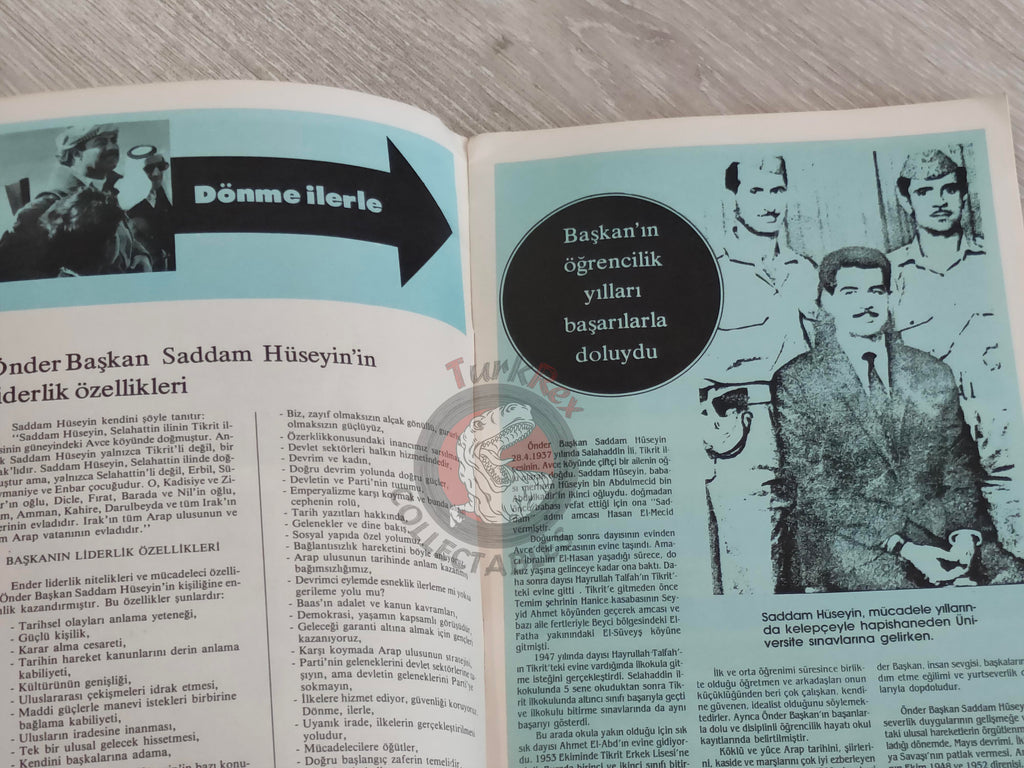 Saddam Hussein - Iraq Today 1984 Official Propaganda Magazine Turkish Turkey Middle East
