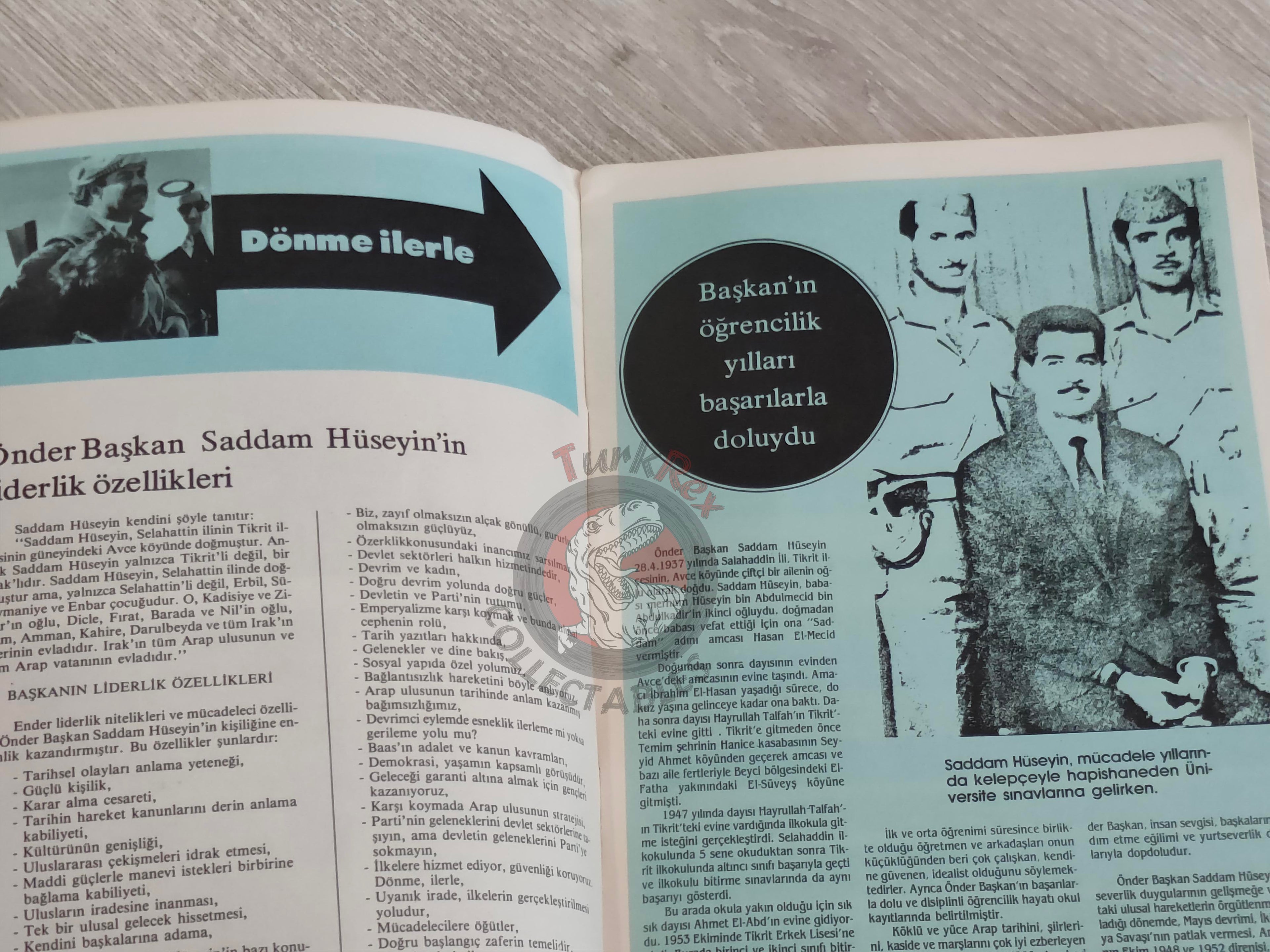 Saddam Hussein - Iraq Today 1984 Official Propaganda Magazine Turkish Turkey Middle East