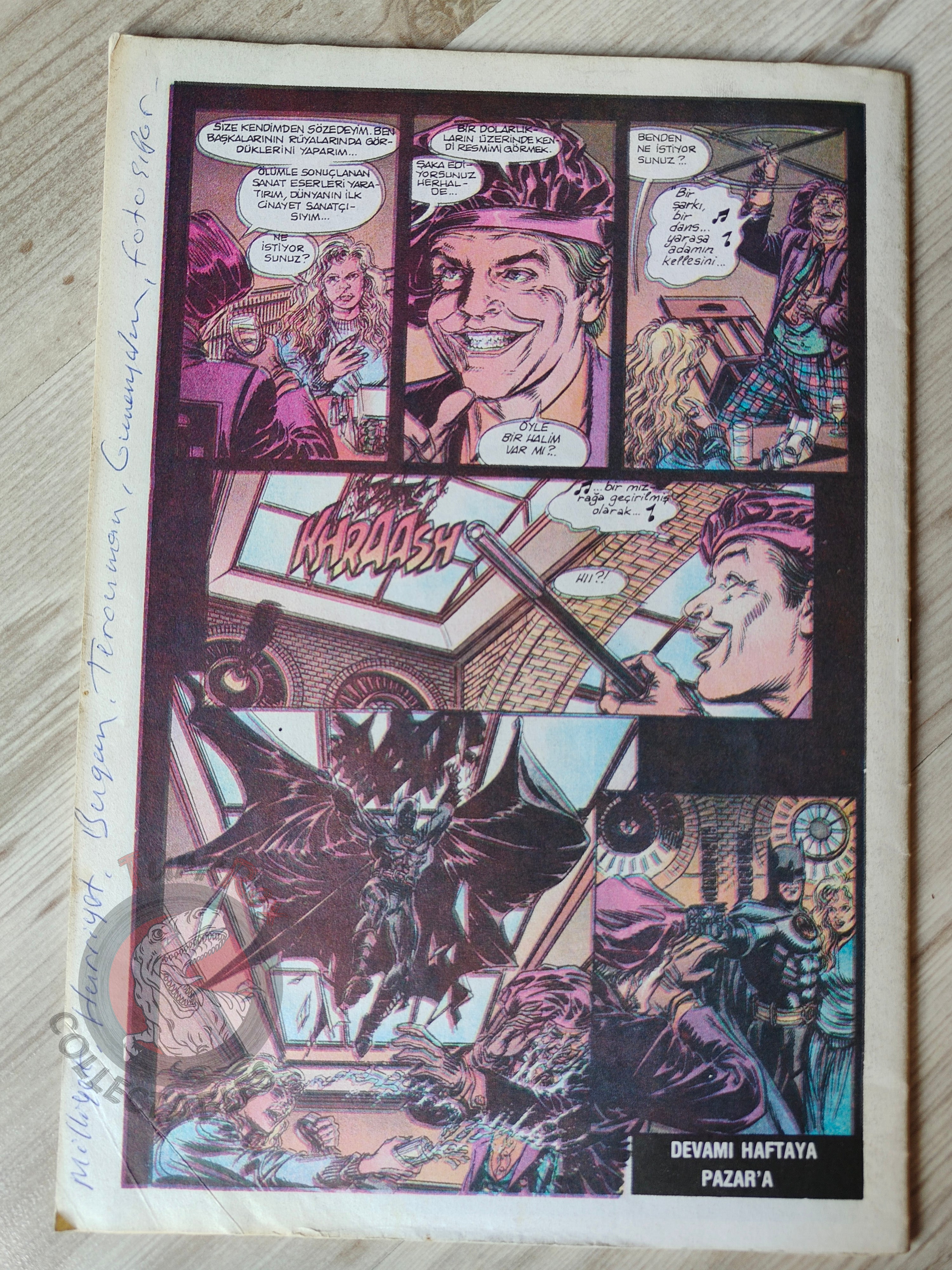 Batman The 1989 Movie Adaptation Issue #1 1989 Turkish Joker Comic Turkey