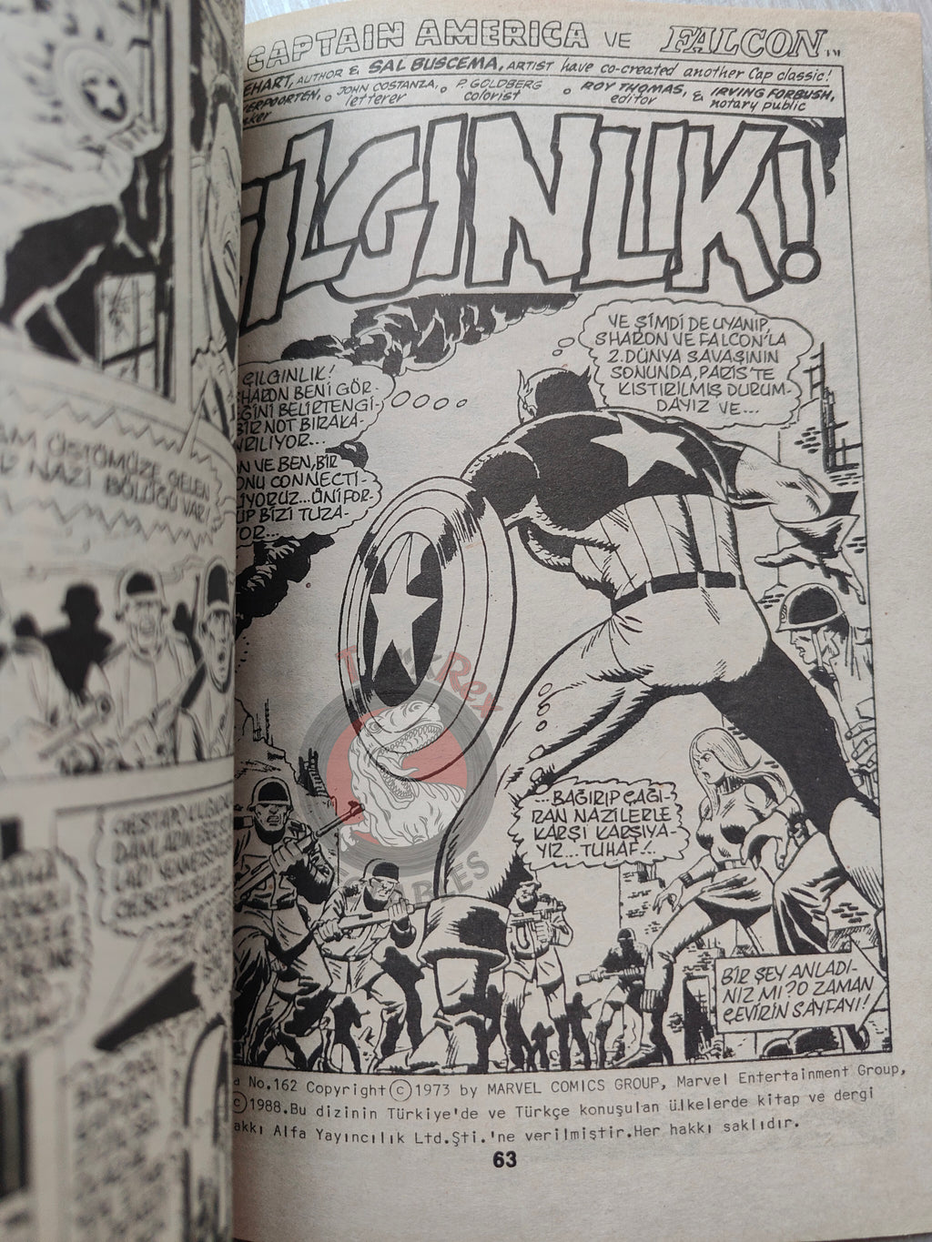 Captain America – Issue #2 1988 Turkish Comic Turkey #159 #160 #161 #162