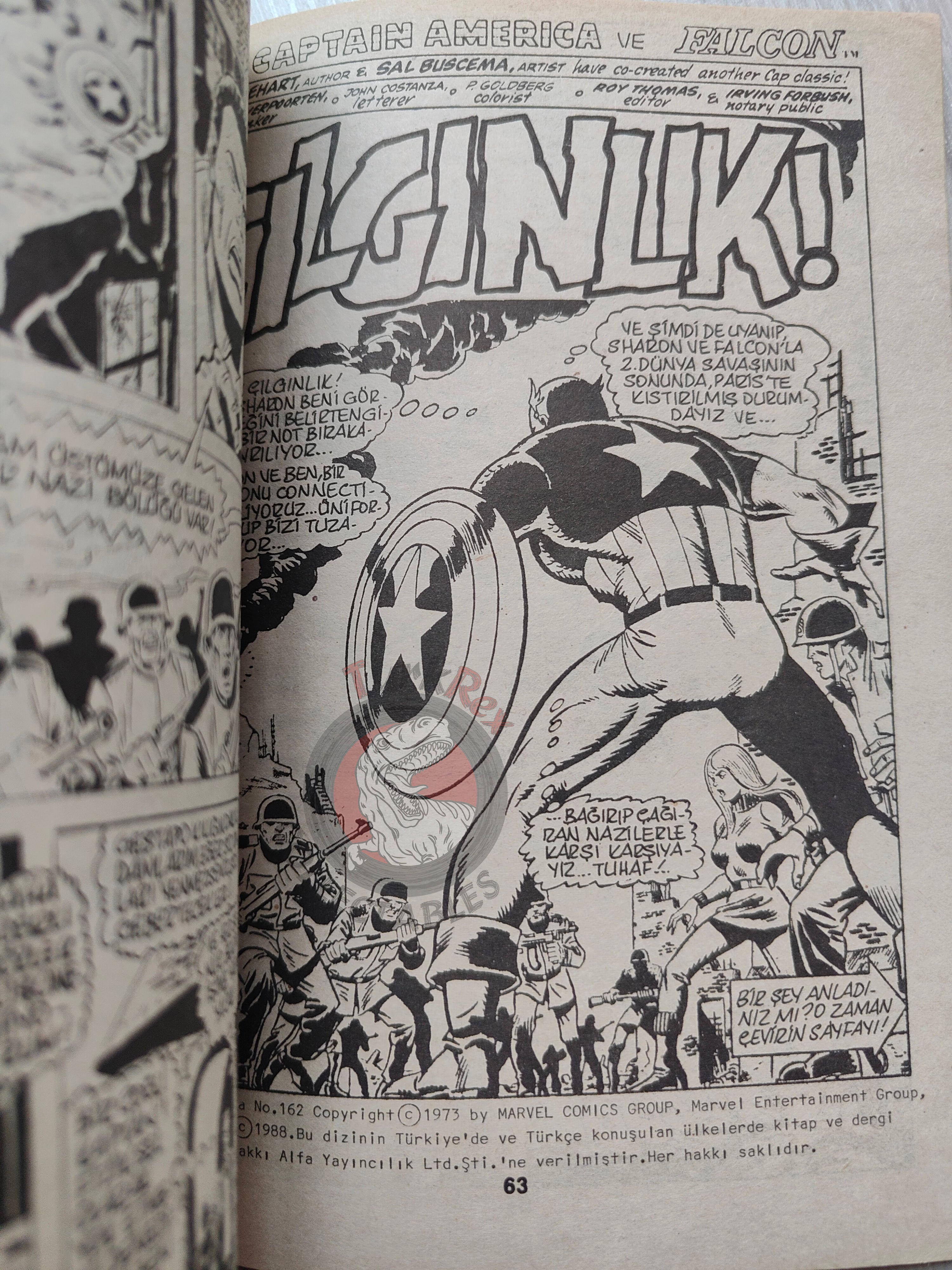 Captain America – Issue #2 1988 Turkish Comic Turkey #159 #160 #161 #162