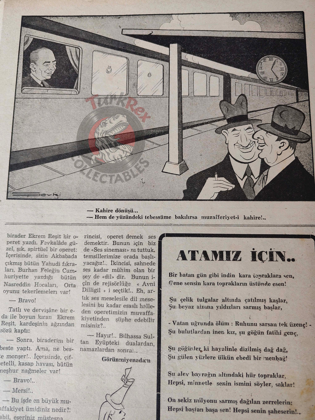 Akbaba 1943 Humor Magazine Turkish Turkey Germany Russia WW2 era Japan Bulgaria