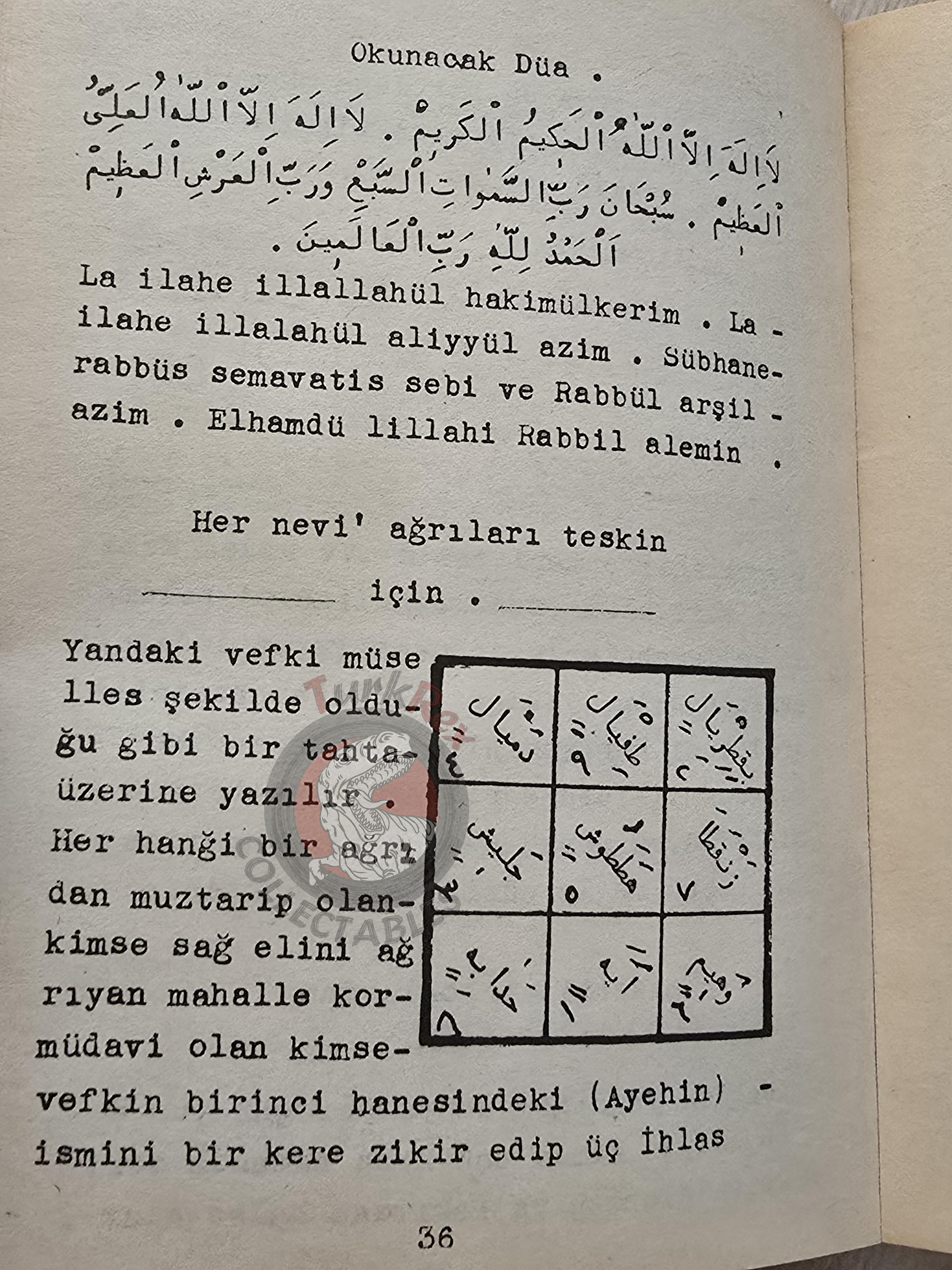 Hidden Sciences Vol 8 Islamic Occult Havass Vefq Spells Charm Turkish Book Islam Talisman