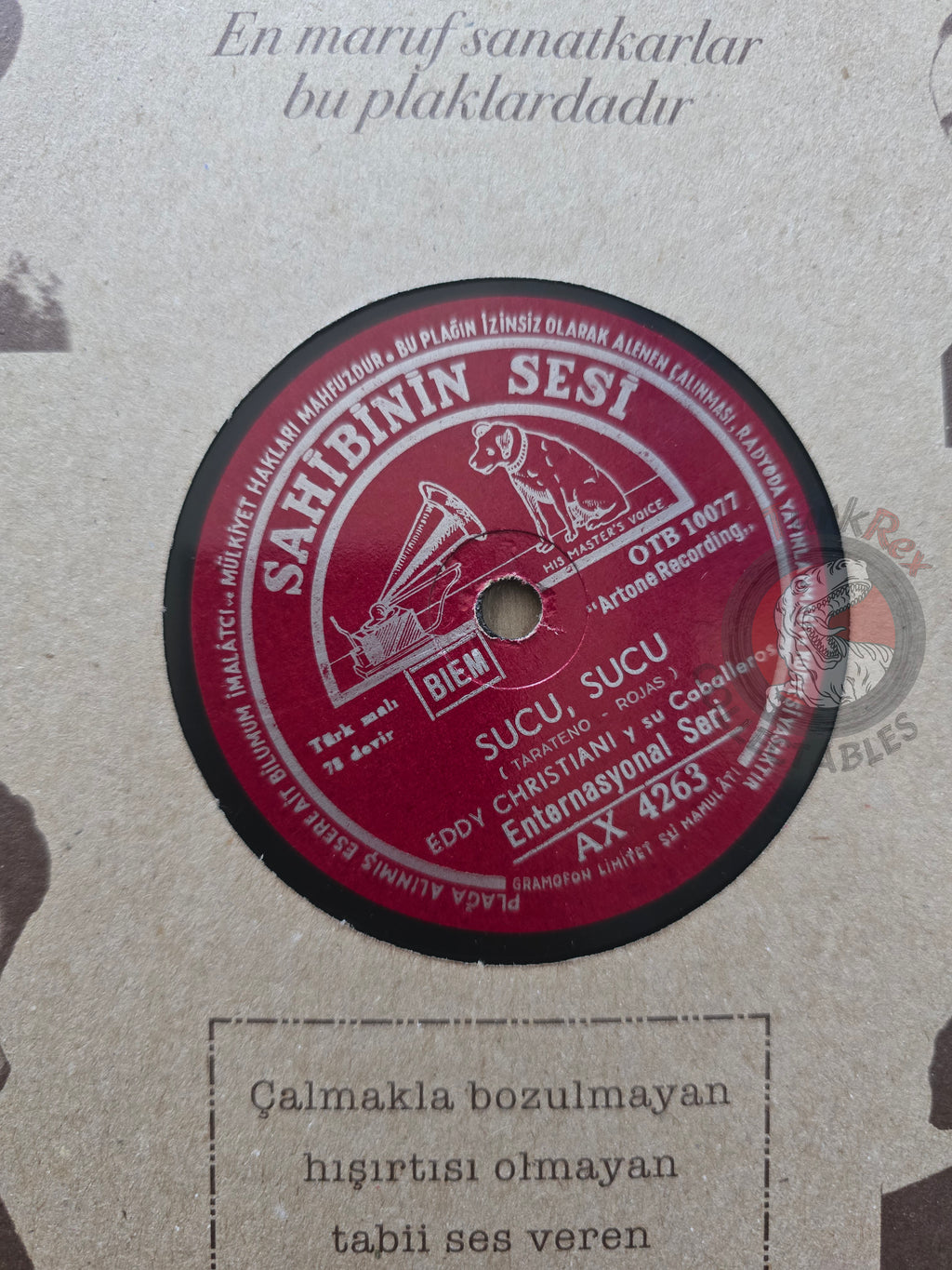 Eddy Christiani Y Su Caballeros – Sucu-Sucu Pressing Shellac Turkey Edition