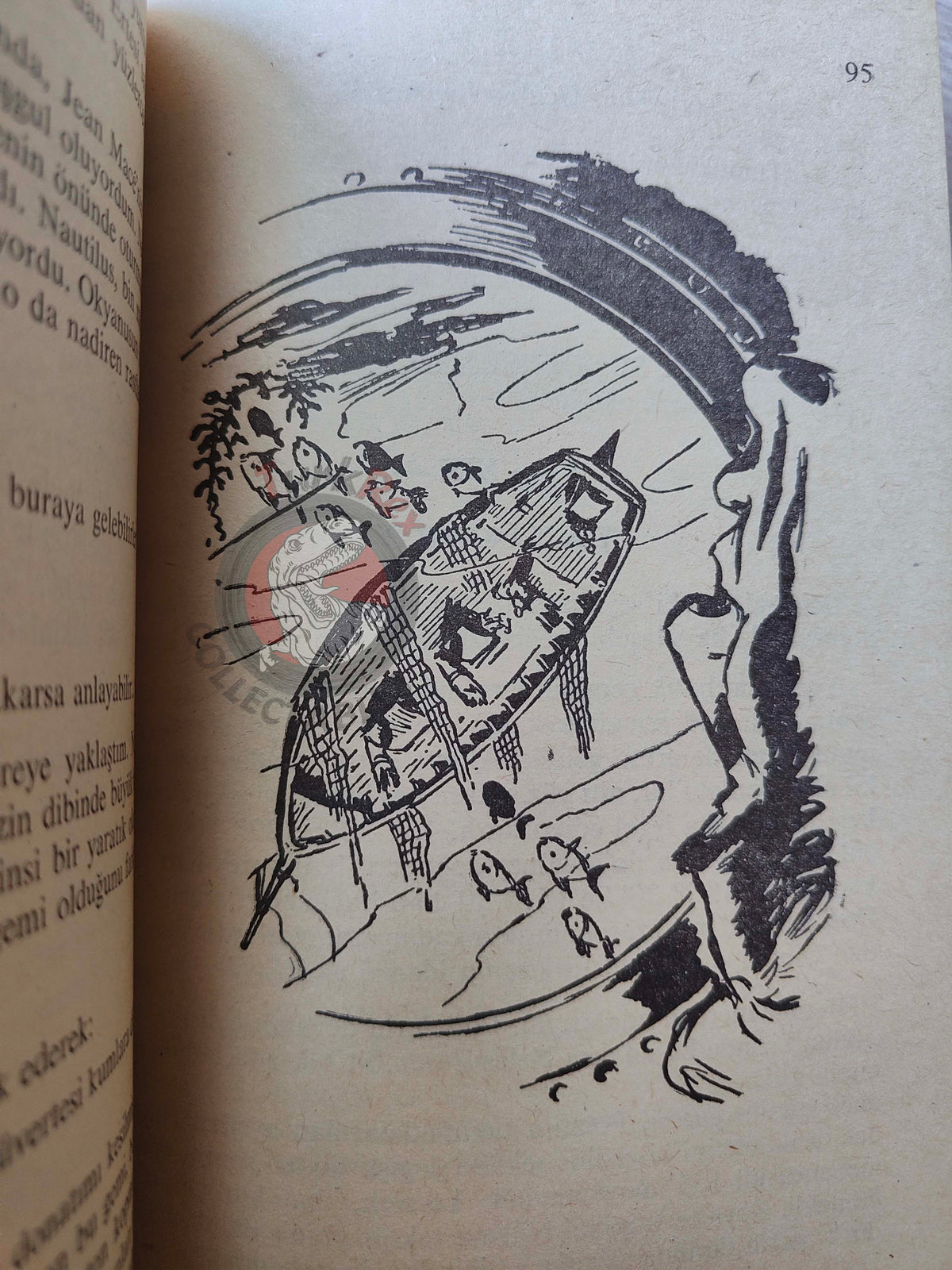 Jules Verne –  Twenty Thousand Leagues Under the Sea  1967 Turkish Book Turkey Illustrated
