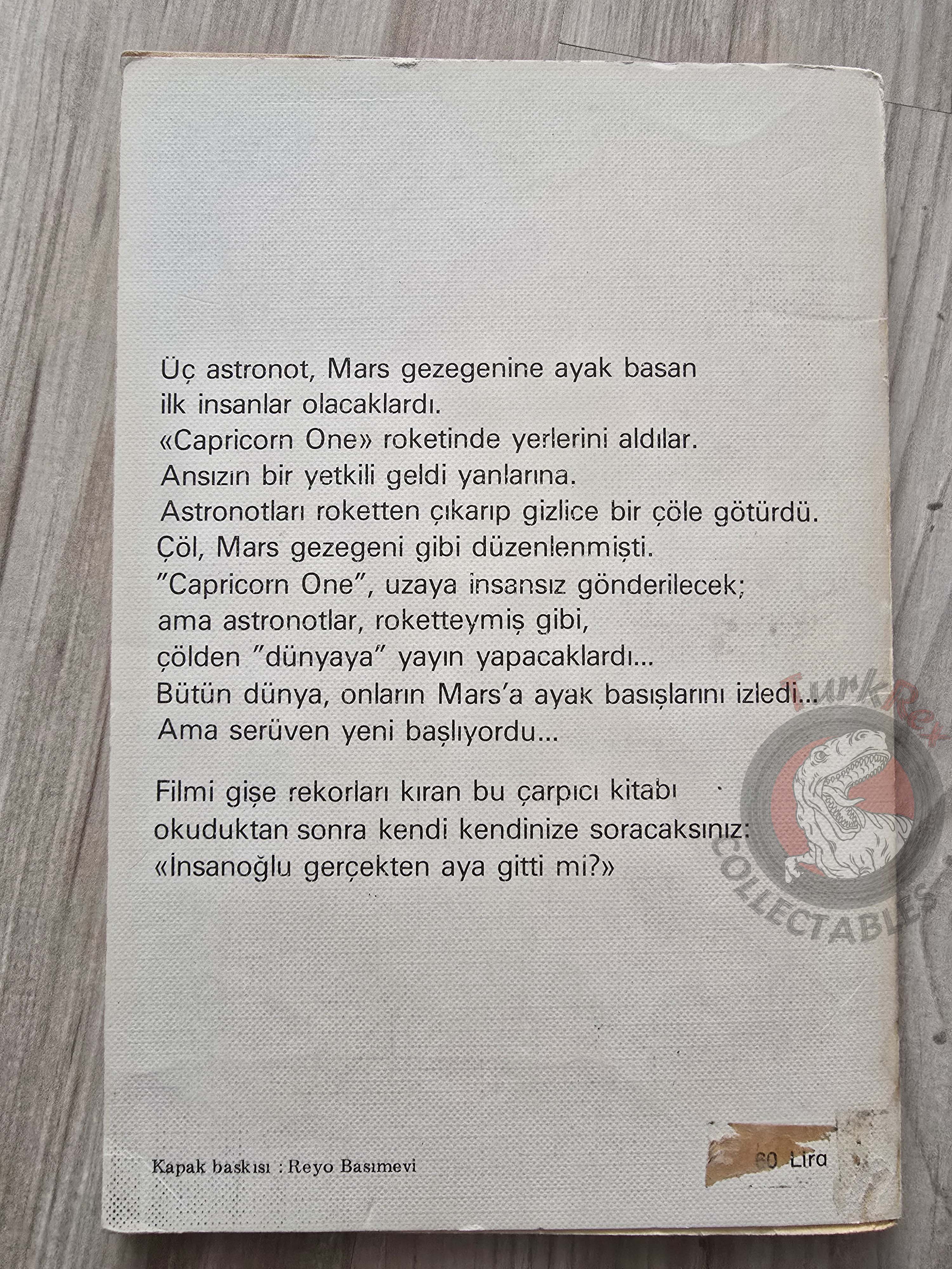 Ron Goulart – Capricorn One 1980 1st Turkish Book Turkey