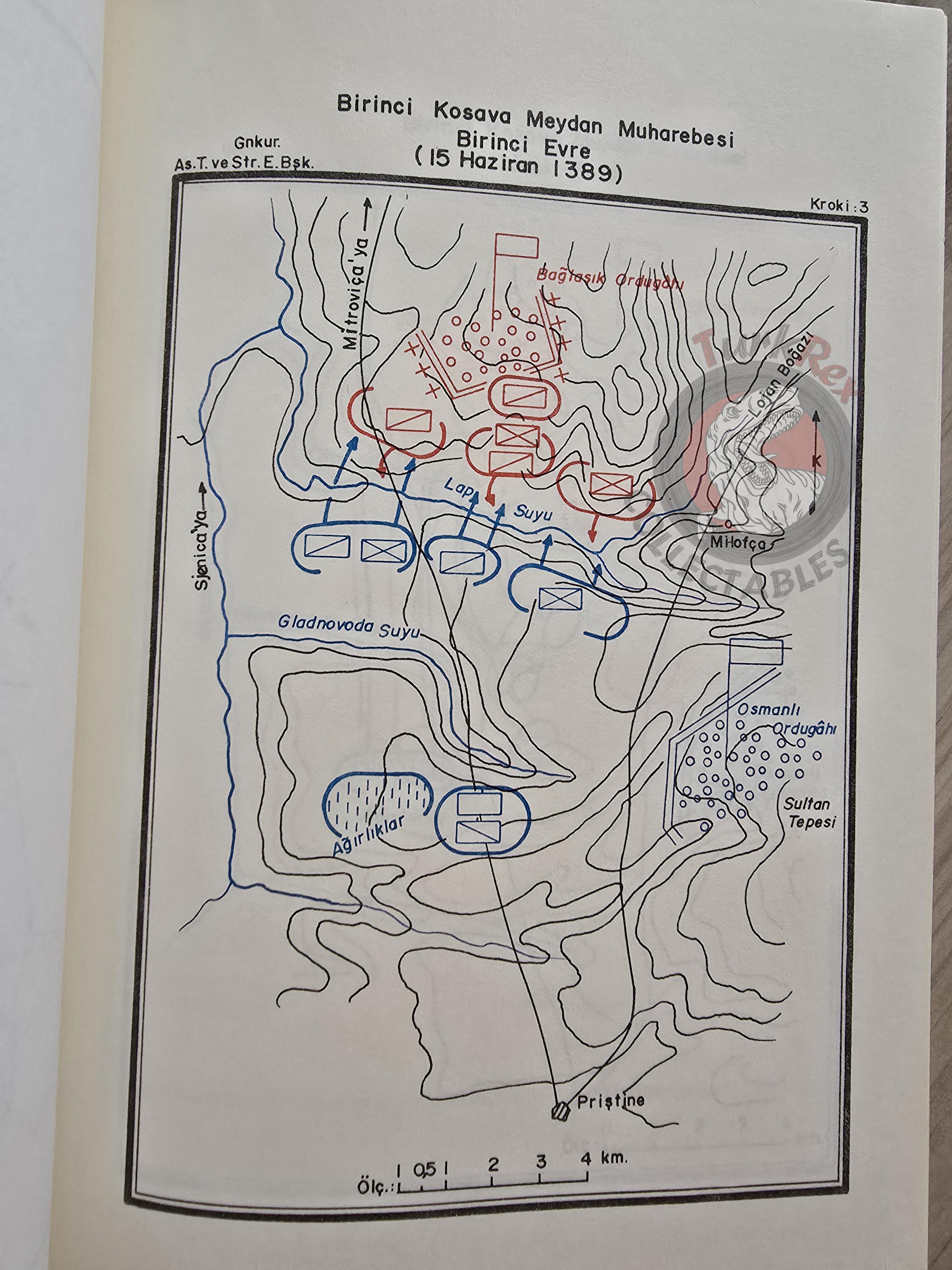 First Battle of Kosovo 1389 1980 Turkish Book Military Ottoman Empire Maps Sultan Murad I