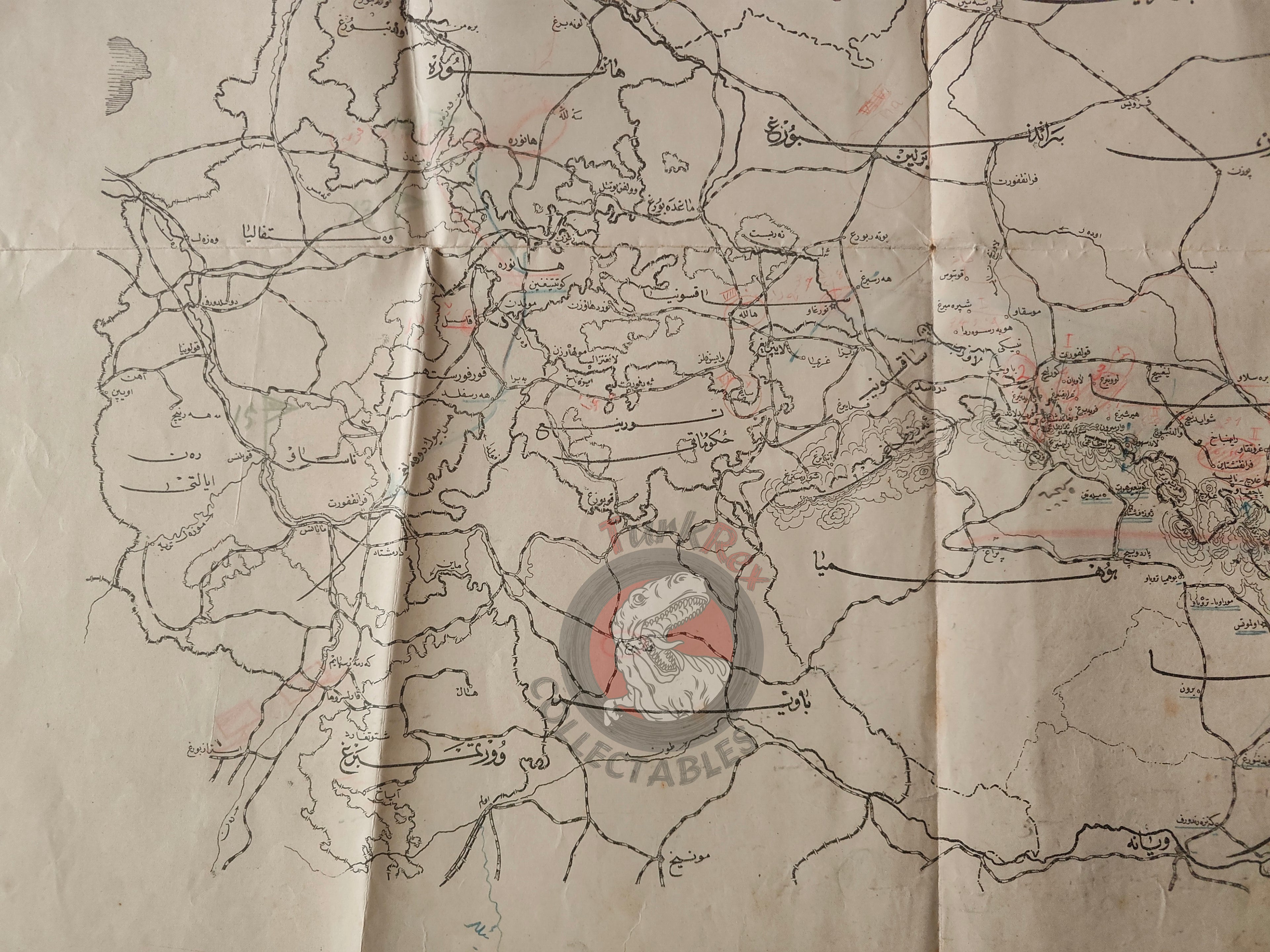 Germany Denmark Ottoman Script Map Military Empire Europe Poland