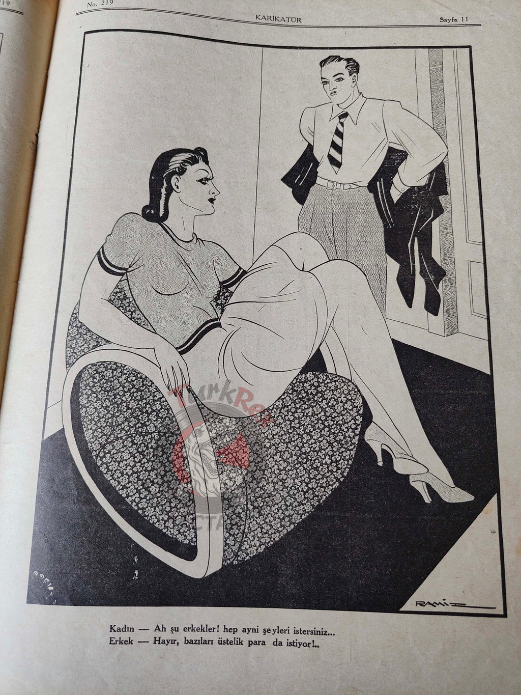 Karikatür 1940 Humor Magazine Turkish Turkey Goebbels and the Propaganda Balloons WW2 era Germany